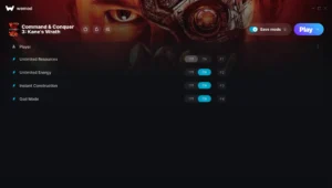 Command & Conquer 3: Kane's Wrath Trainer screenshot