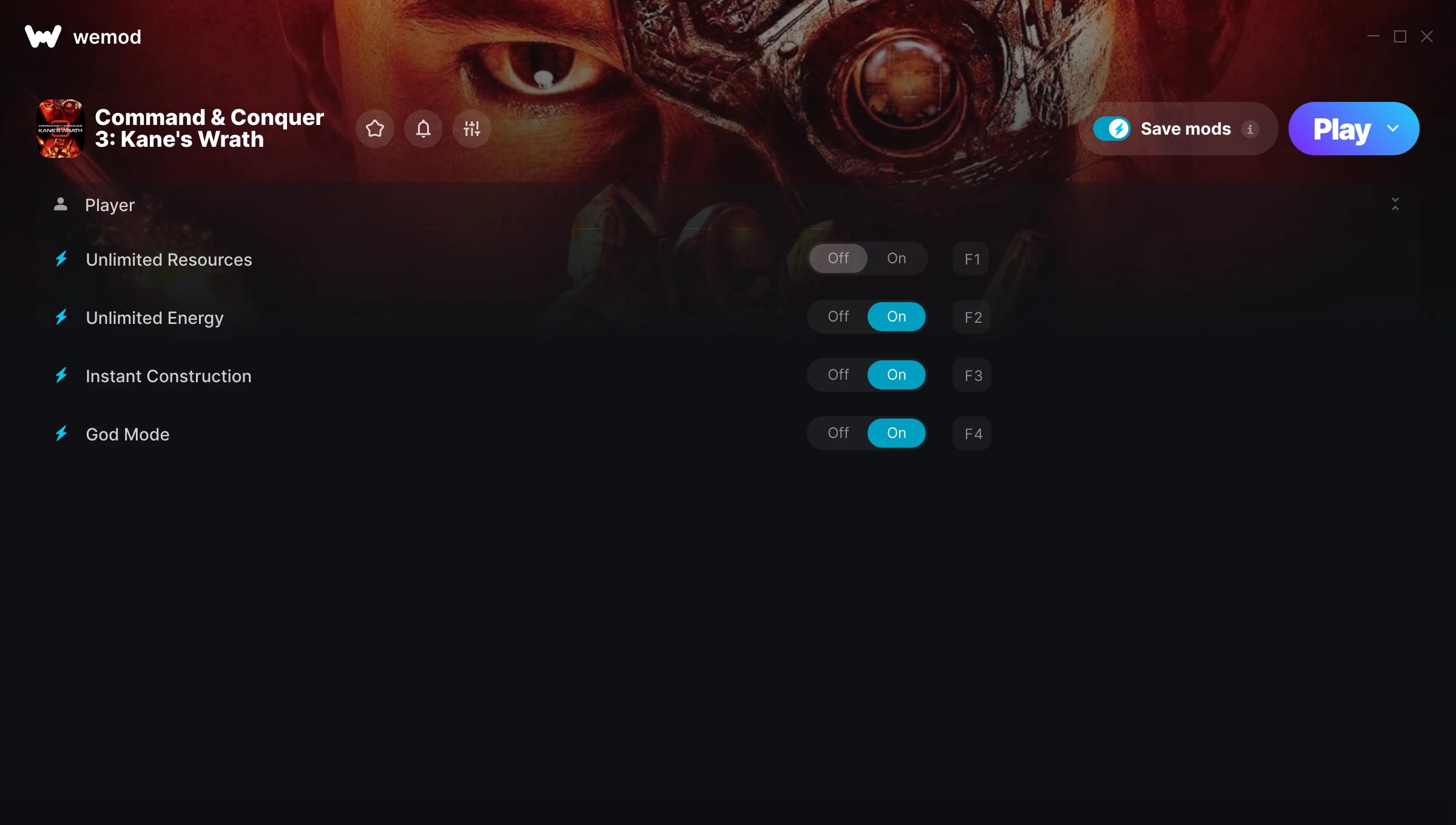 Command & Conquer 3: Kane's Wrath Trainer screenshot