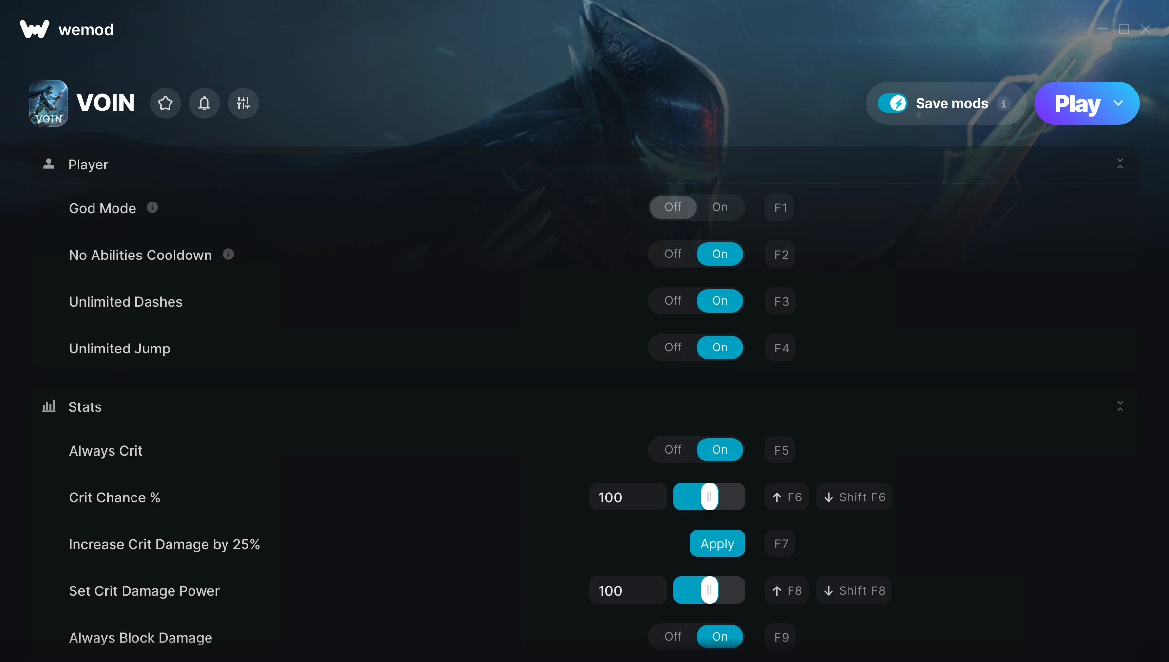 VOIN Trainer screenshot