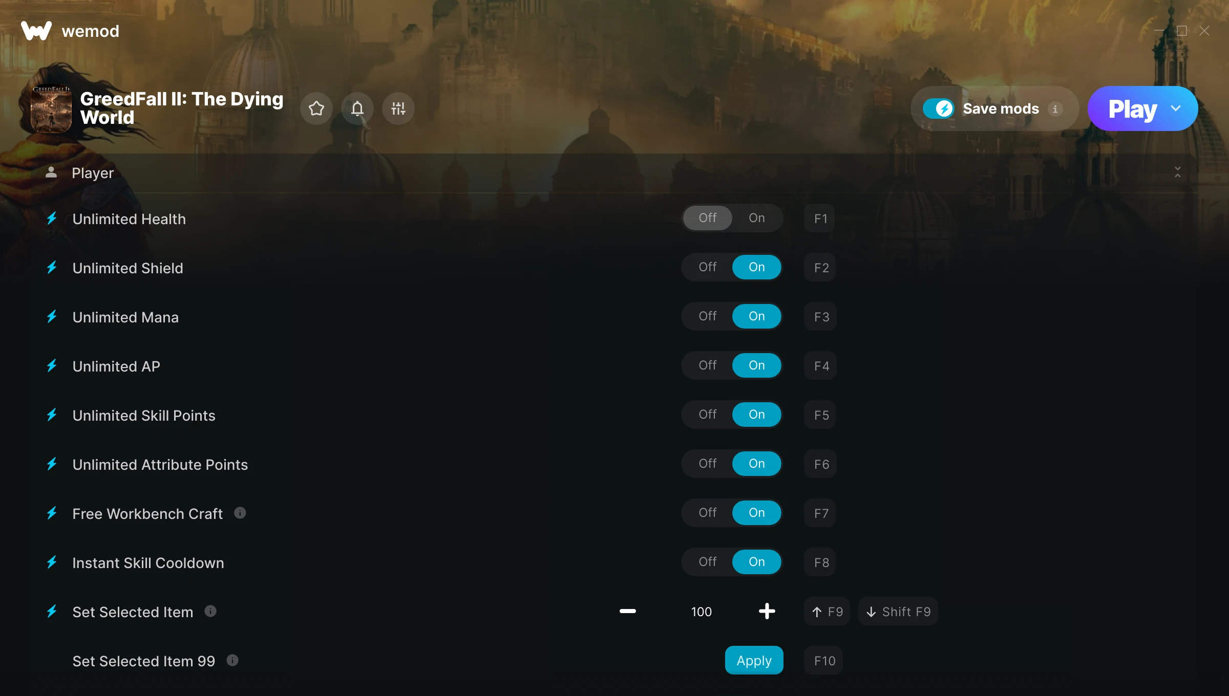 GreedFall II: The Dying World Trainer screenshot
