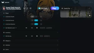 Grand Theft Auto III the Definitive Edition Trainer screenshot