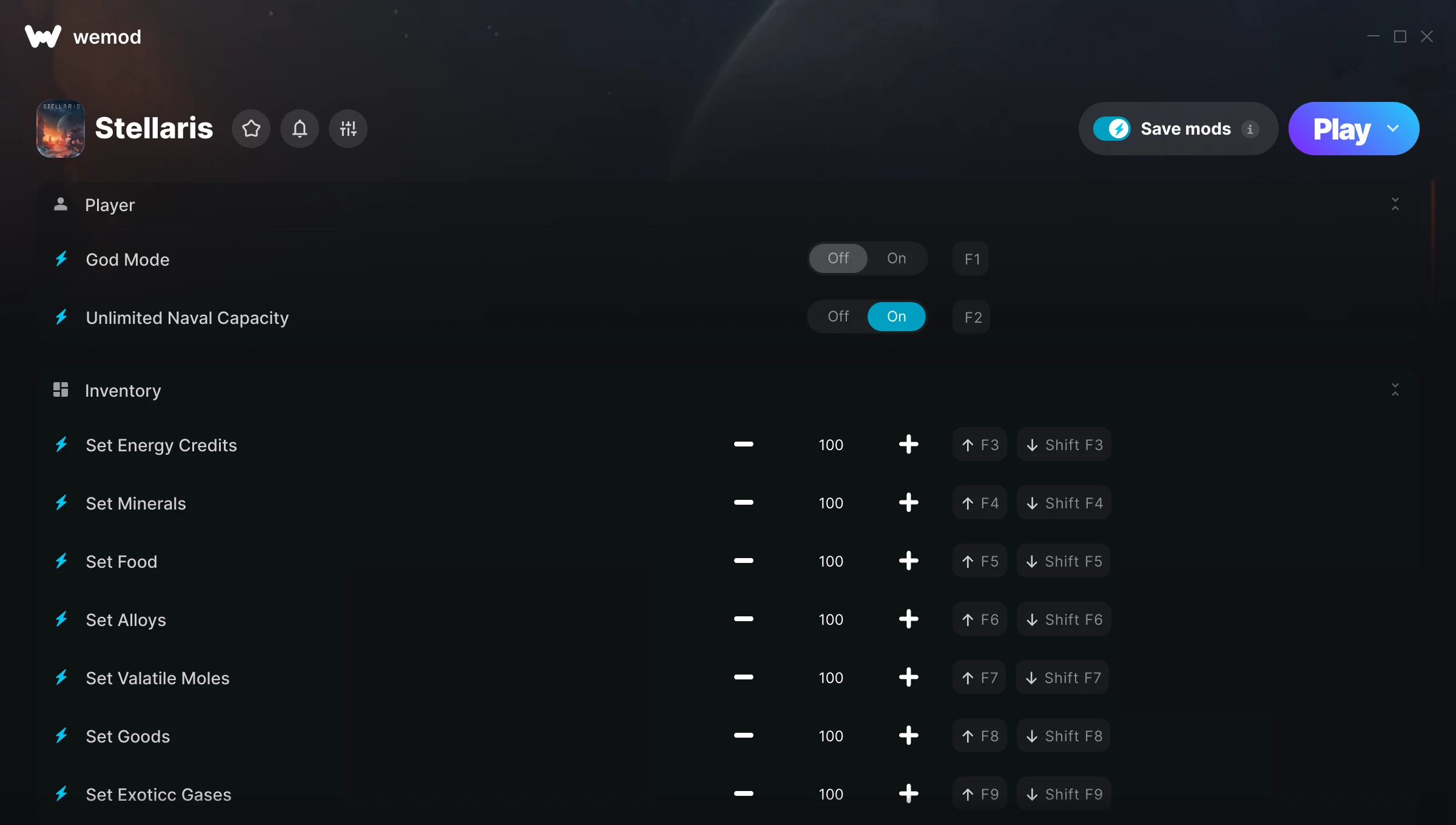 Stellaris Trainer screenshot