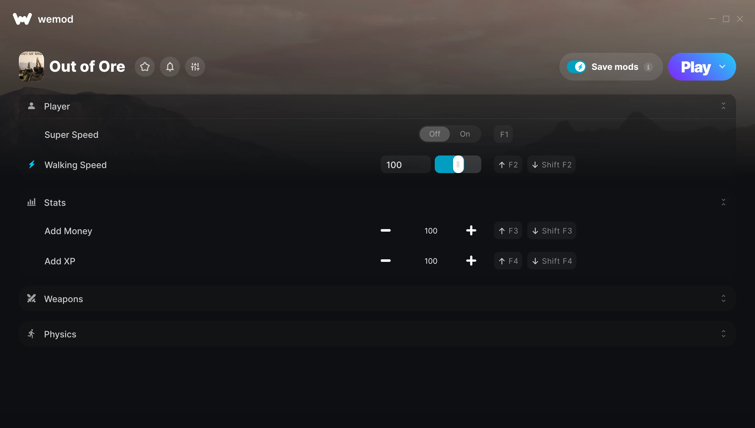 Out of Ore Trainer screenshot