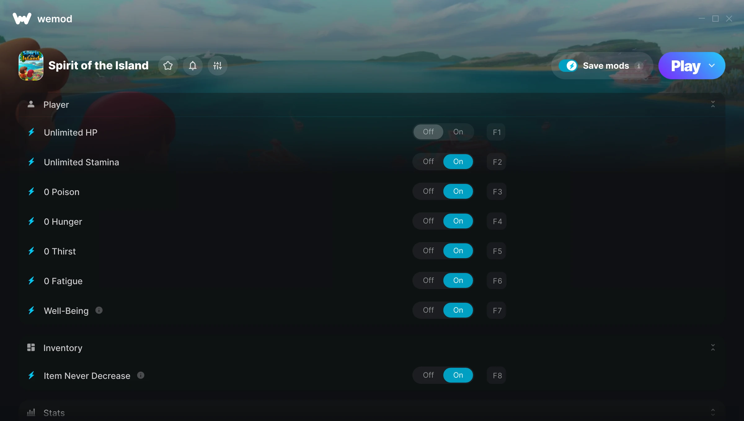 Spirit of the Island Trainer screenshot