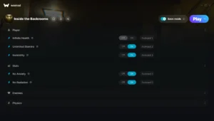 Inside the Backrooms Trainer screenshot