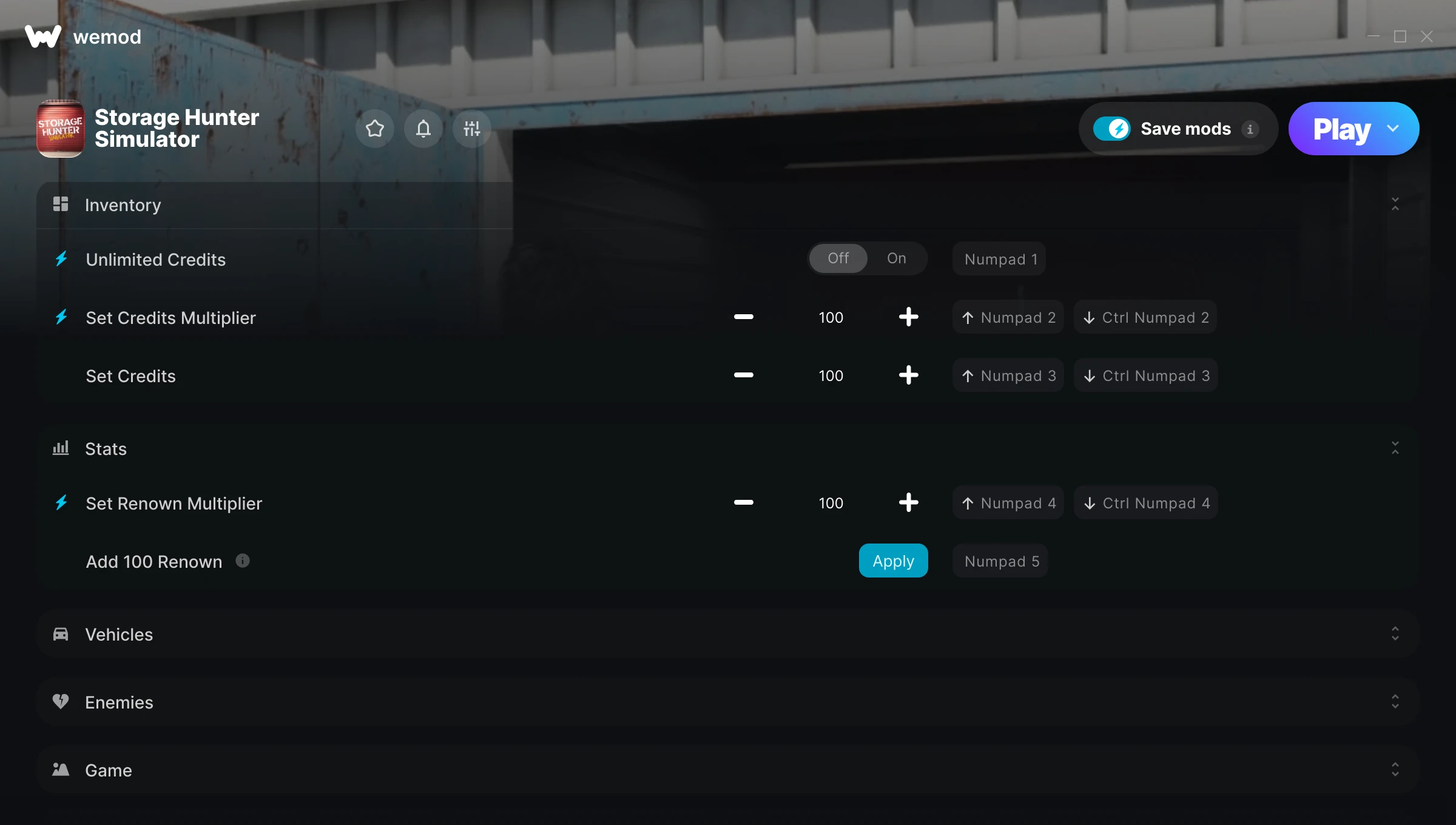 Storage Hunter Simulator Trainer screenshot