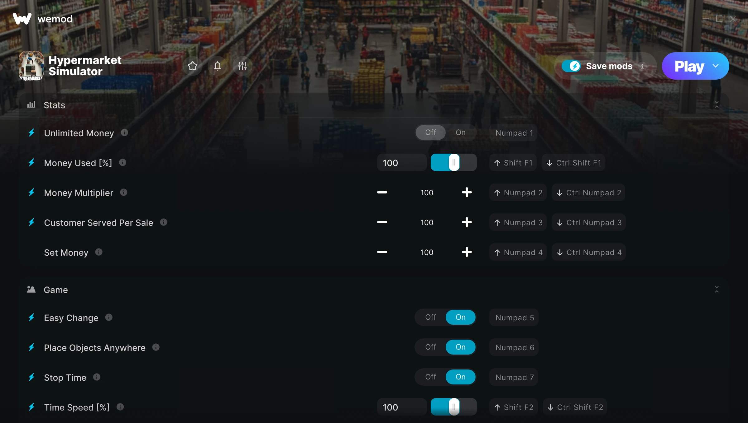 Hypermarket Simulator Trainer screenshot