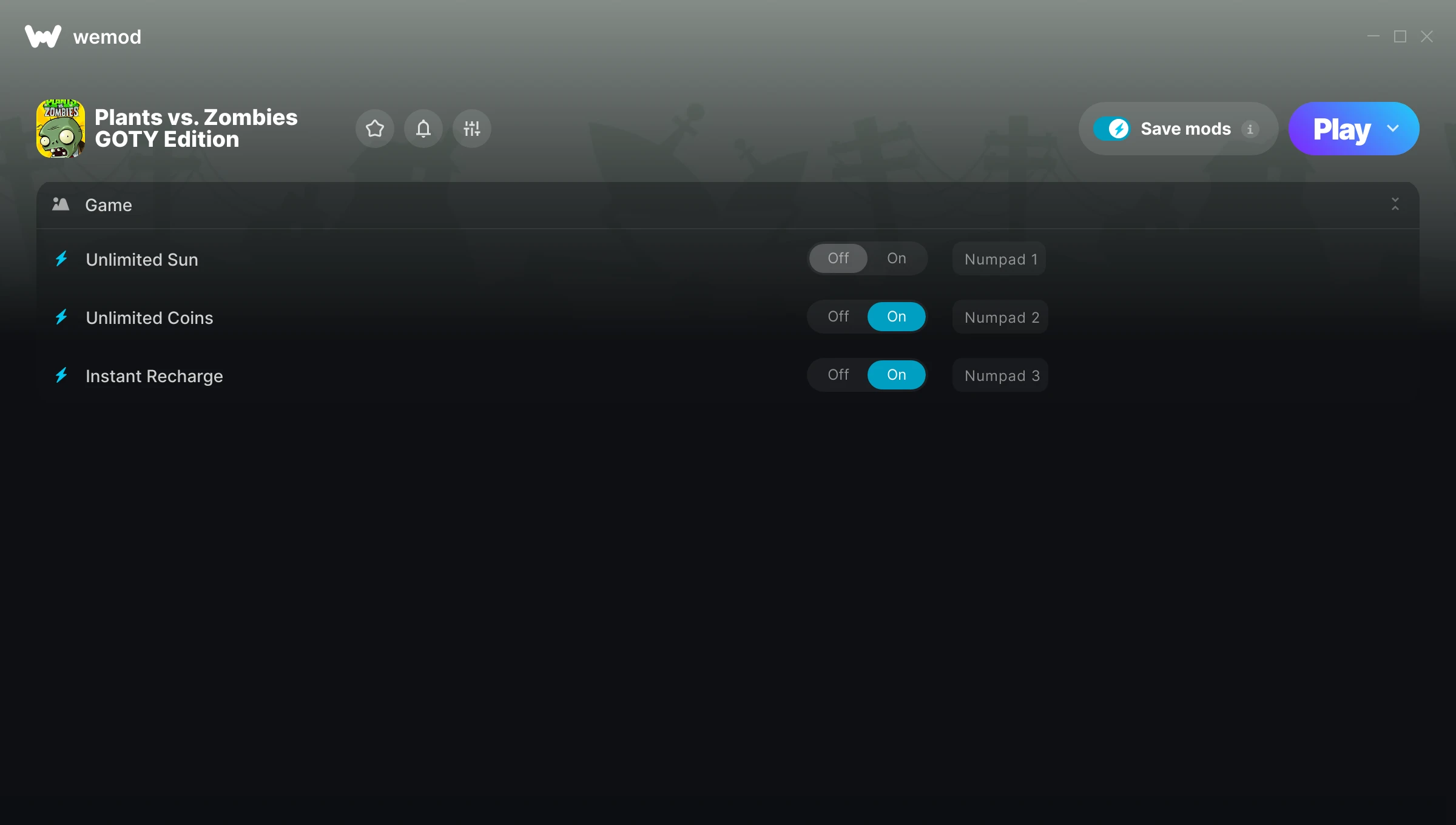 Plants vs. Zombies GOTY Edition Trainer screenshot