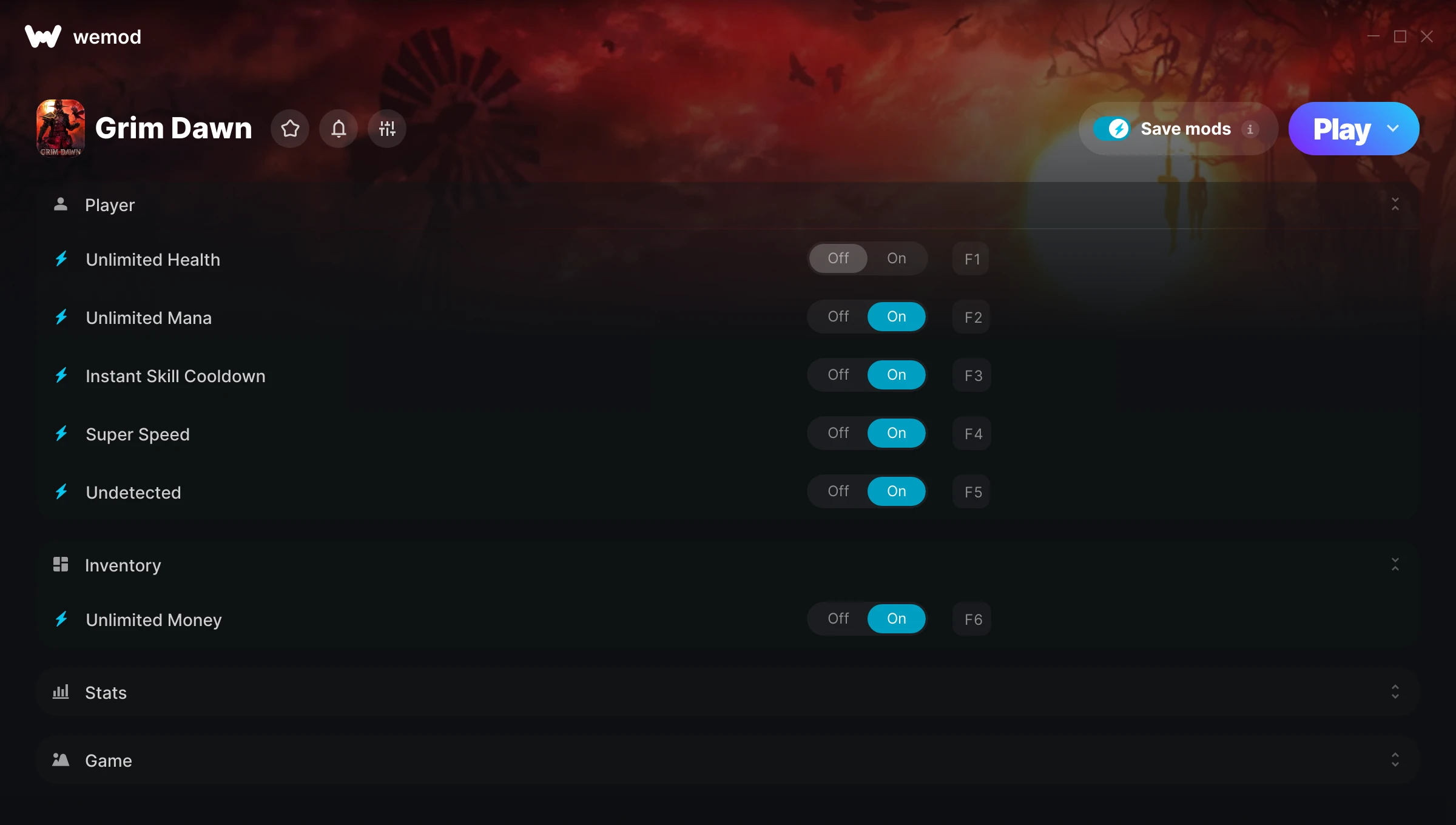 Grim Dawn Trainer screenshot