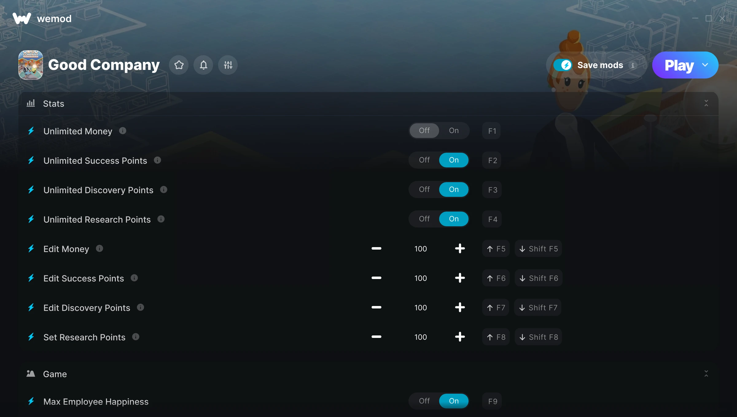 Good Company Trainer screenshot