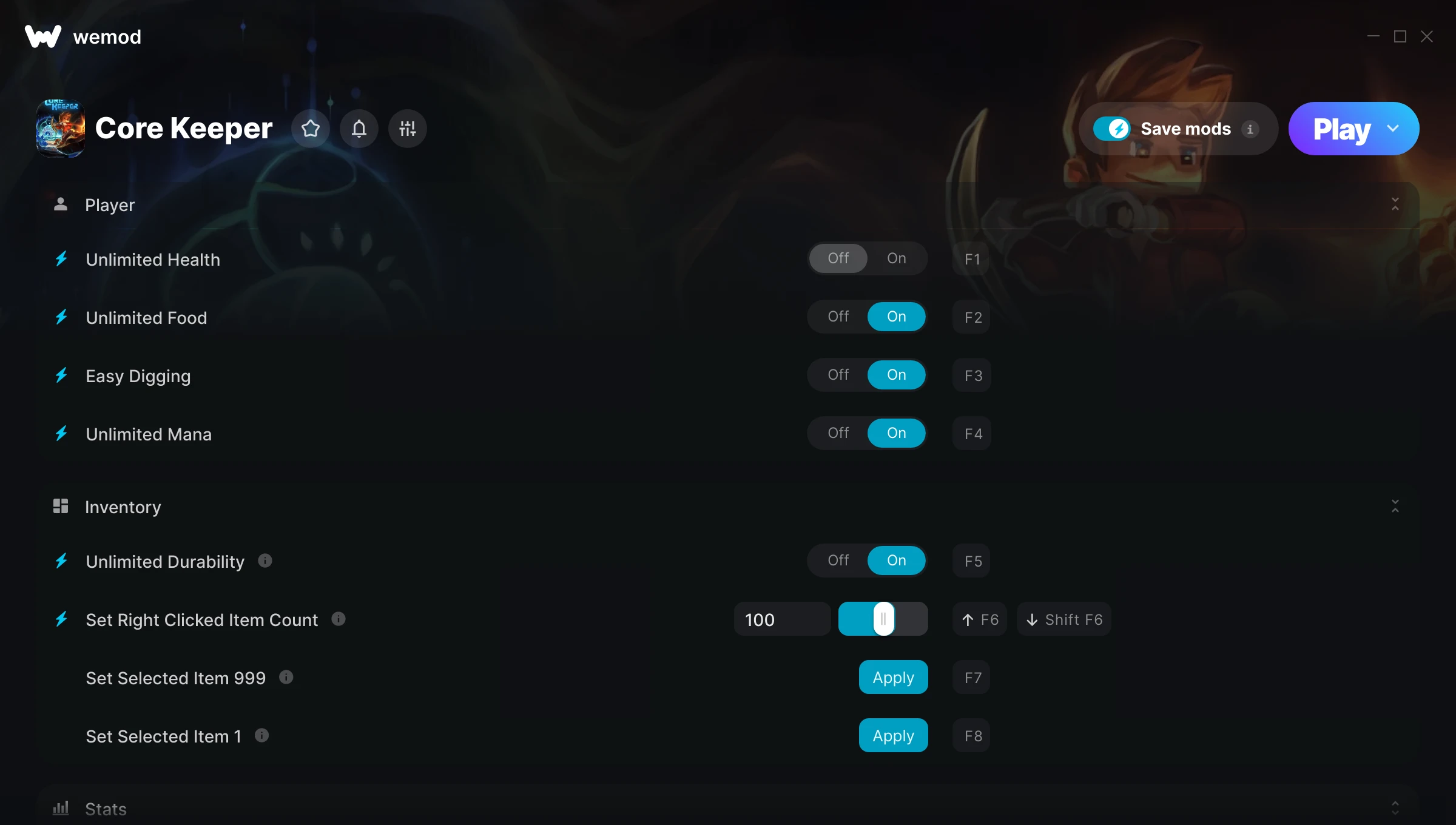 Core Keeper Trainer screenshot