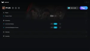 F1 25 Trainer screenshot