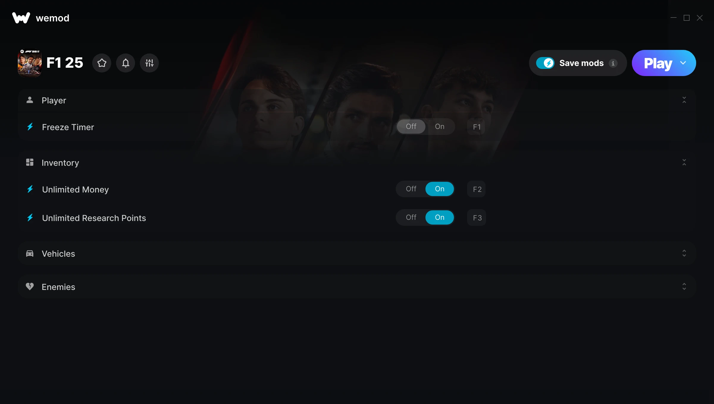 F1 25 Trainer screenshot