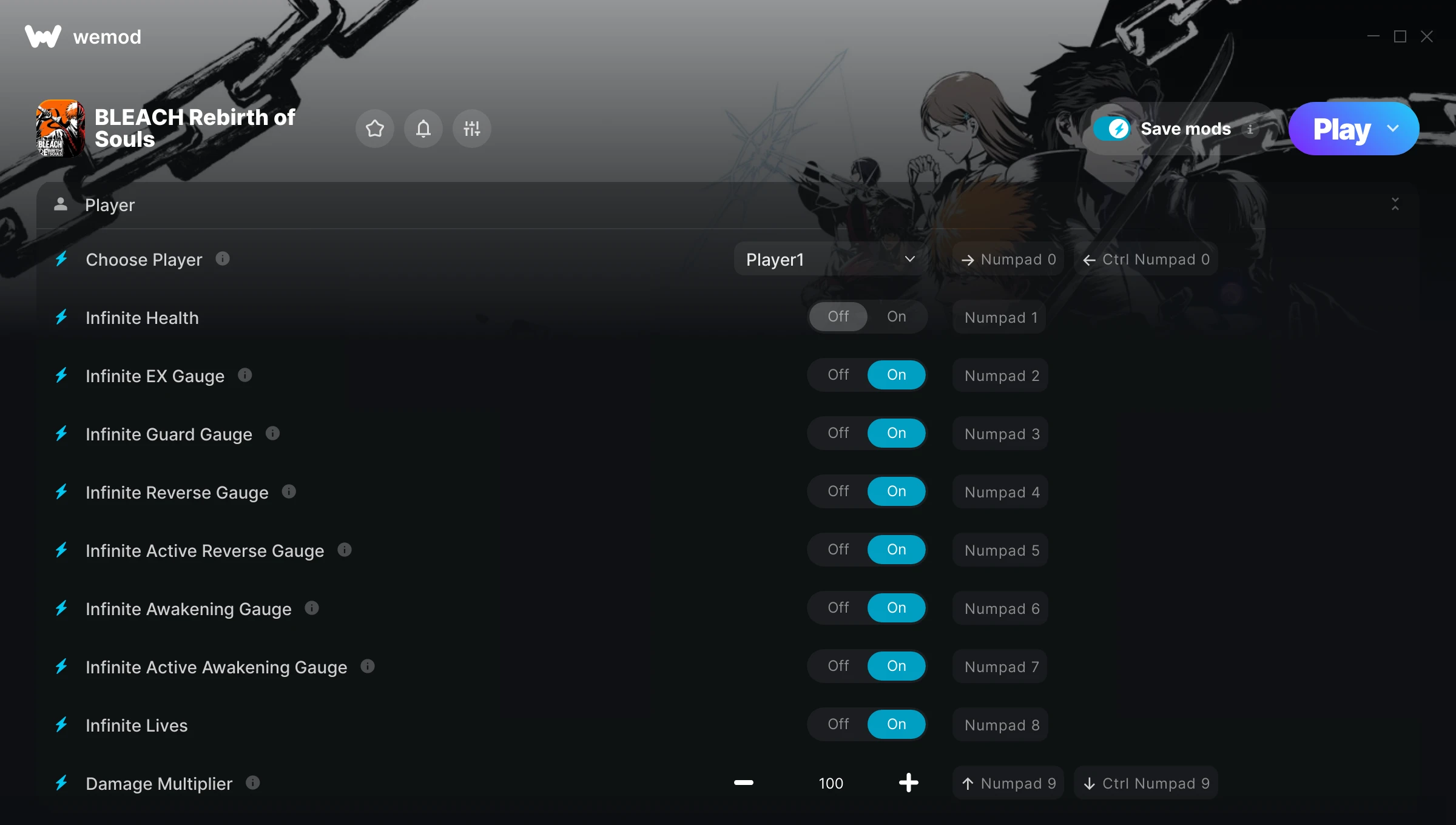 BLEACH Rebirth of Souls Trainer screenshot