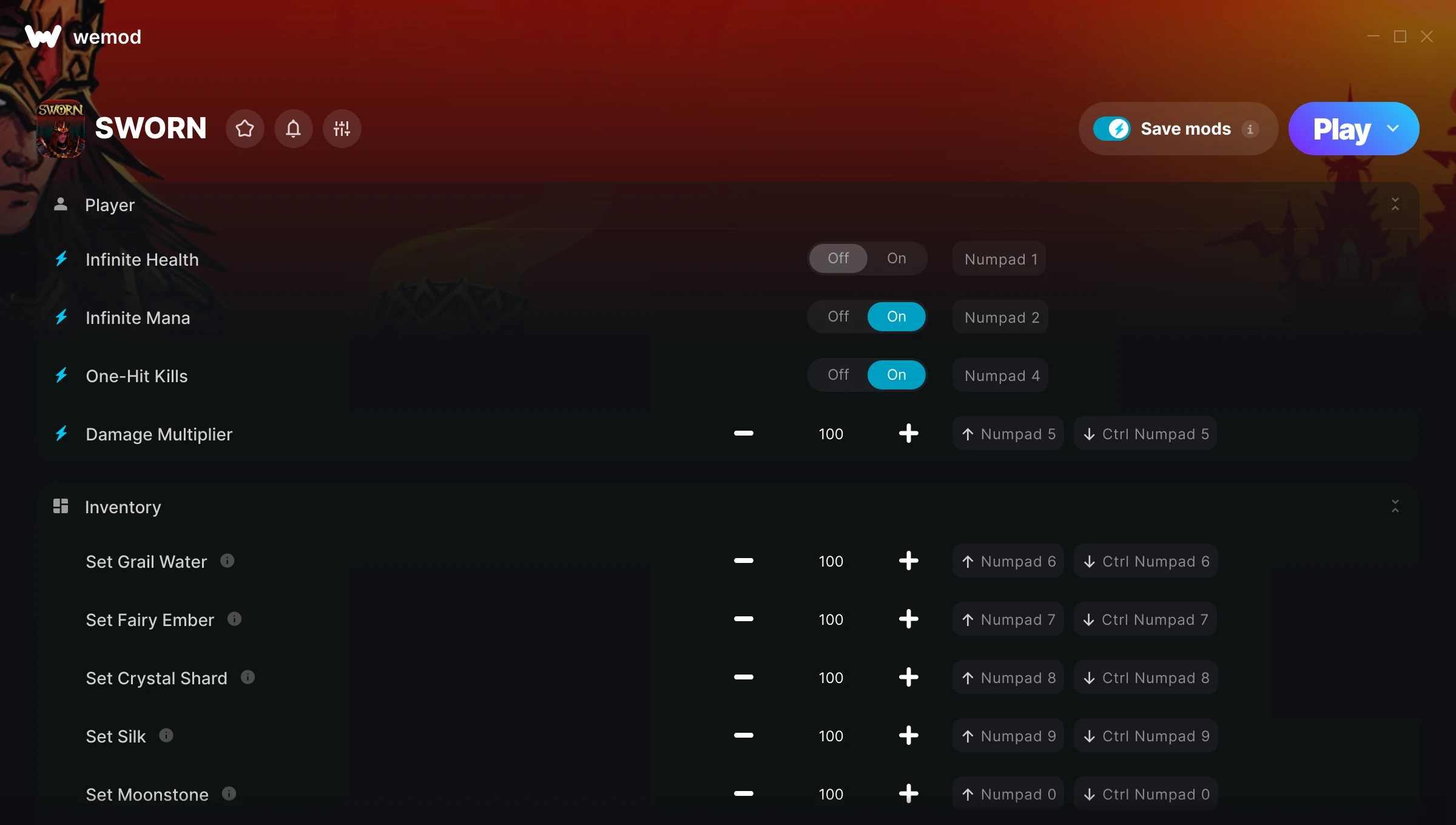 SWORN Trainer screenshot