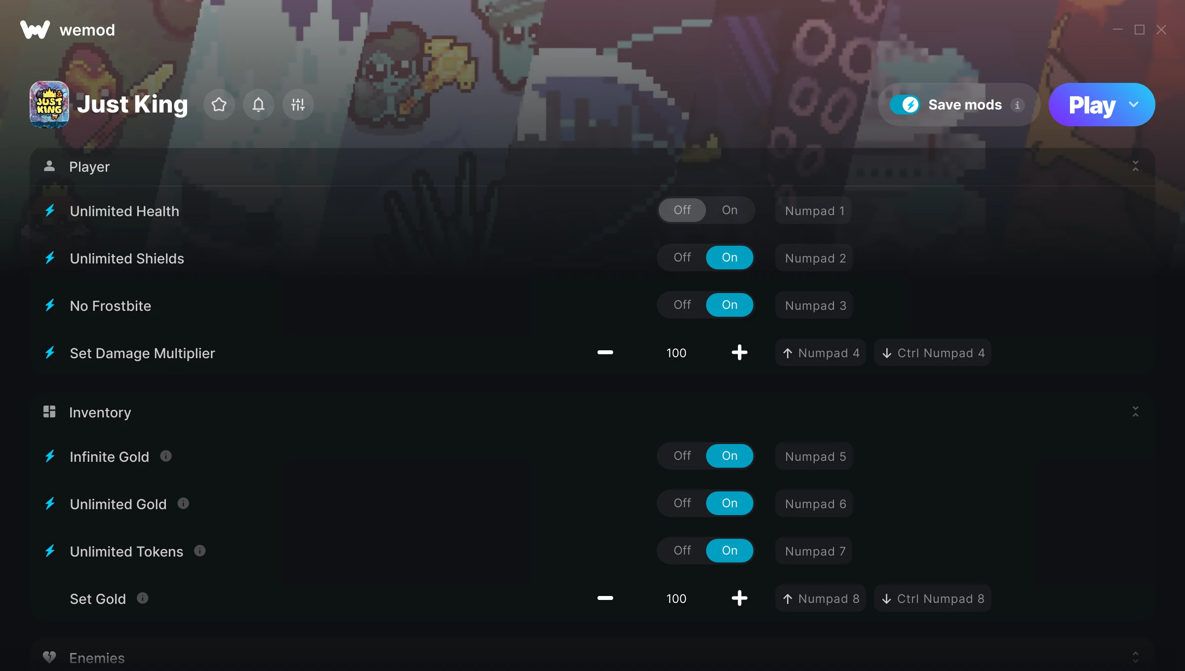 Just King Trainer screenshot