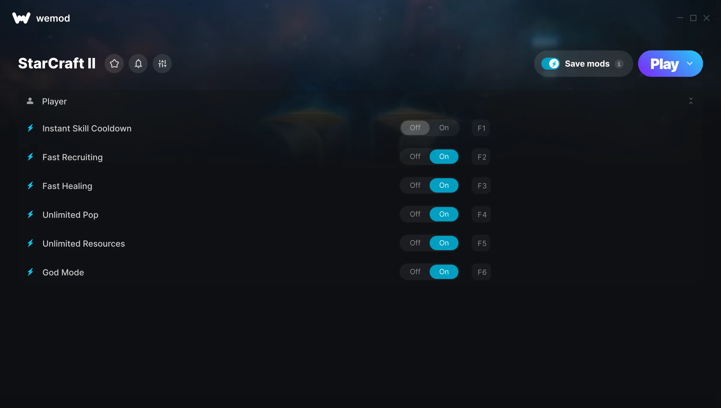 StarCraft II Trainer screenshot