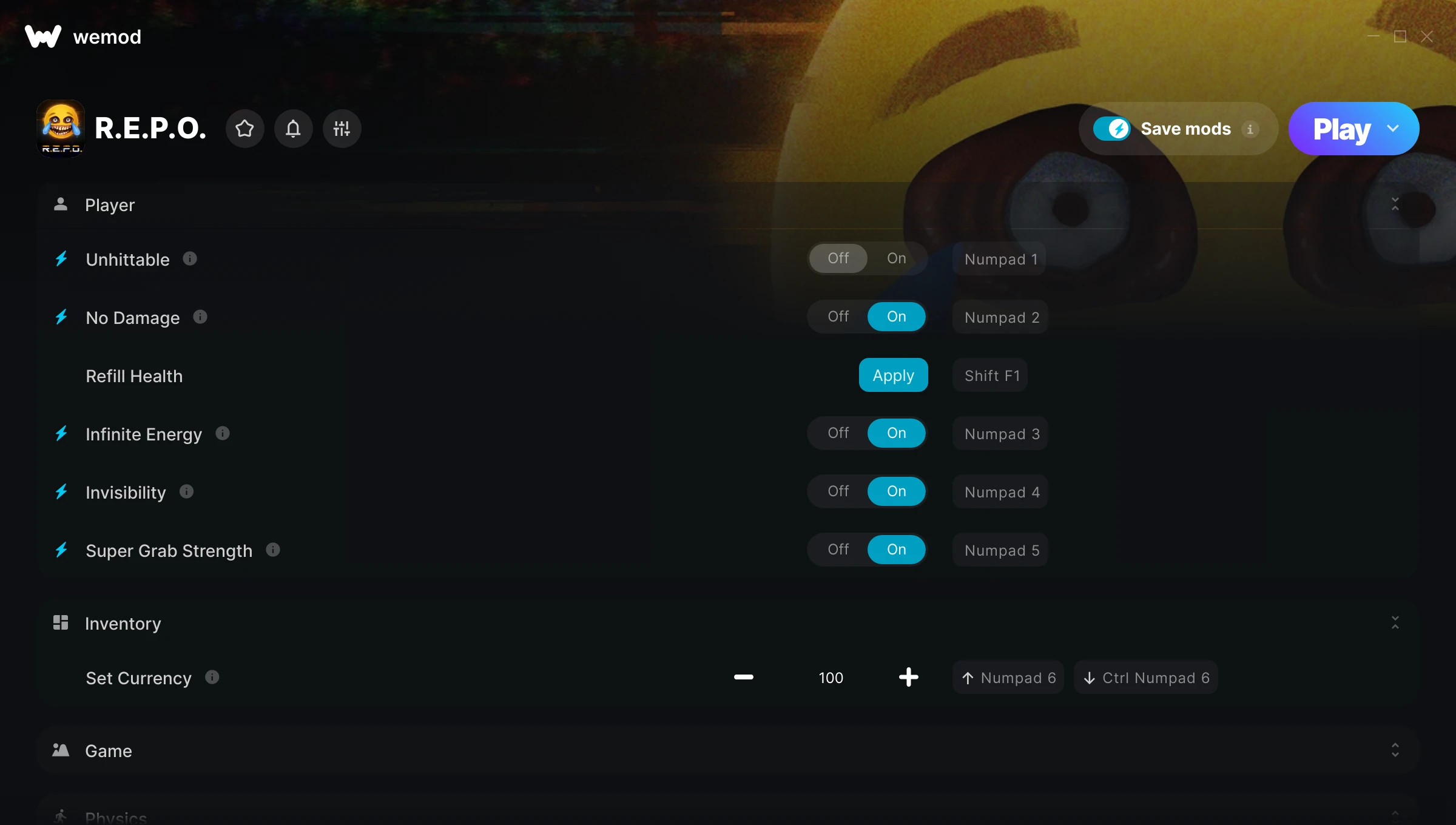 R.E.P.O. Trainer screenshot