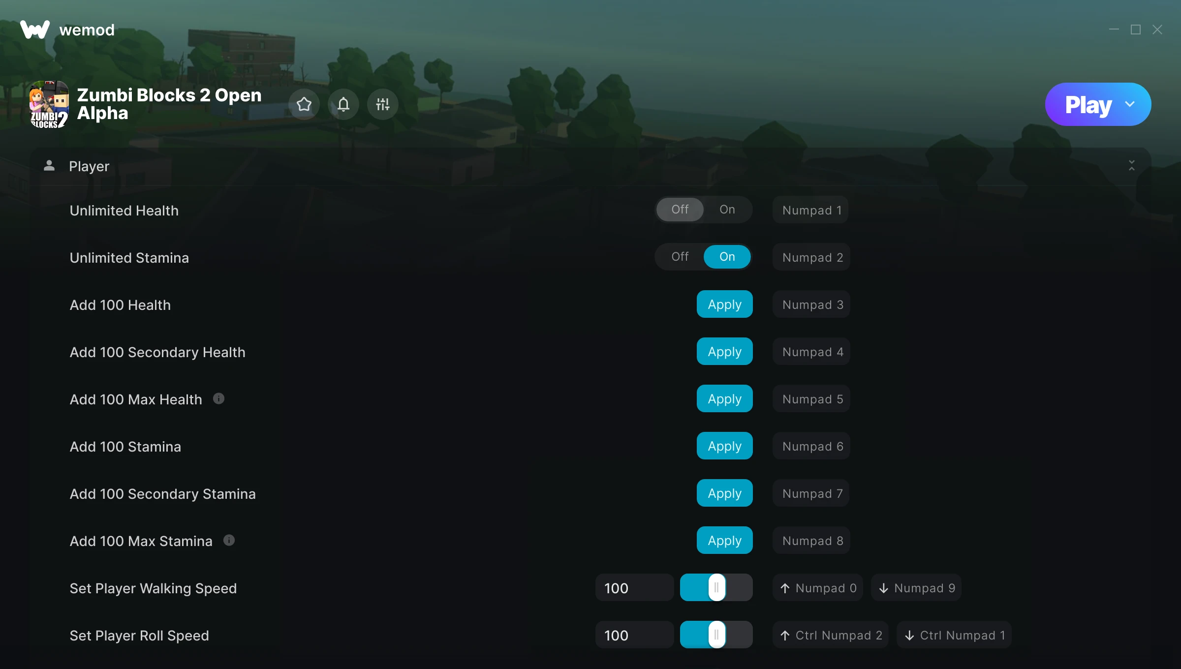 Zumbi Blocks 2 Open Alpha Trainer screenshot