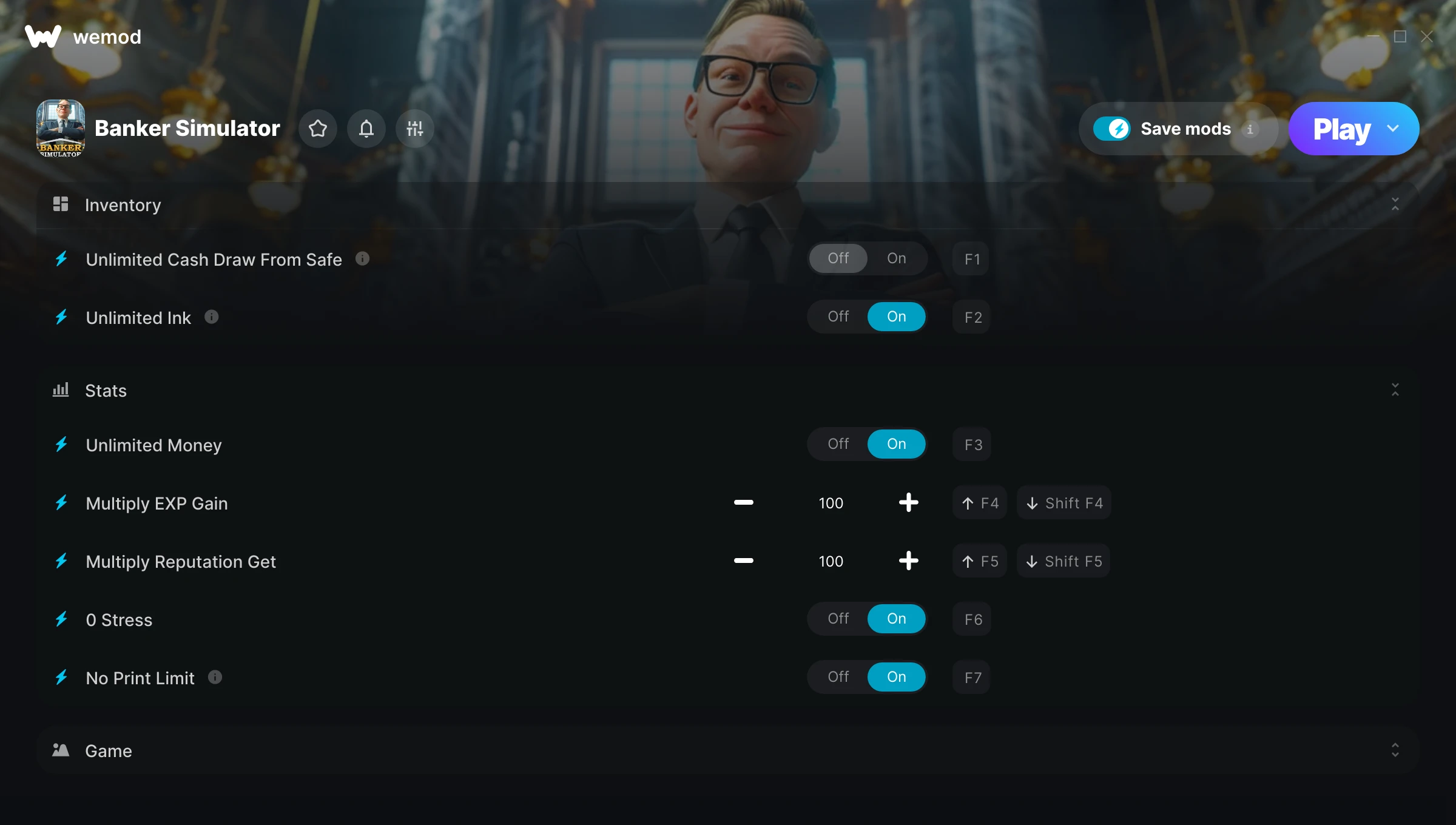 Banker Simulator Trainer screenshot
