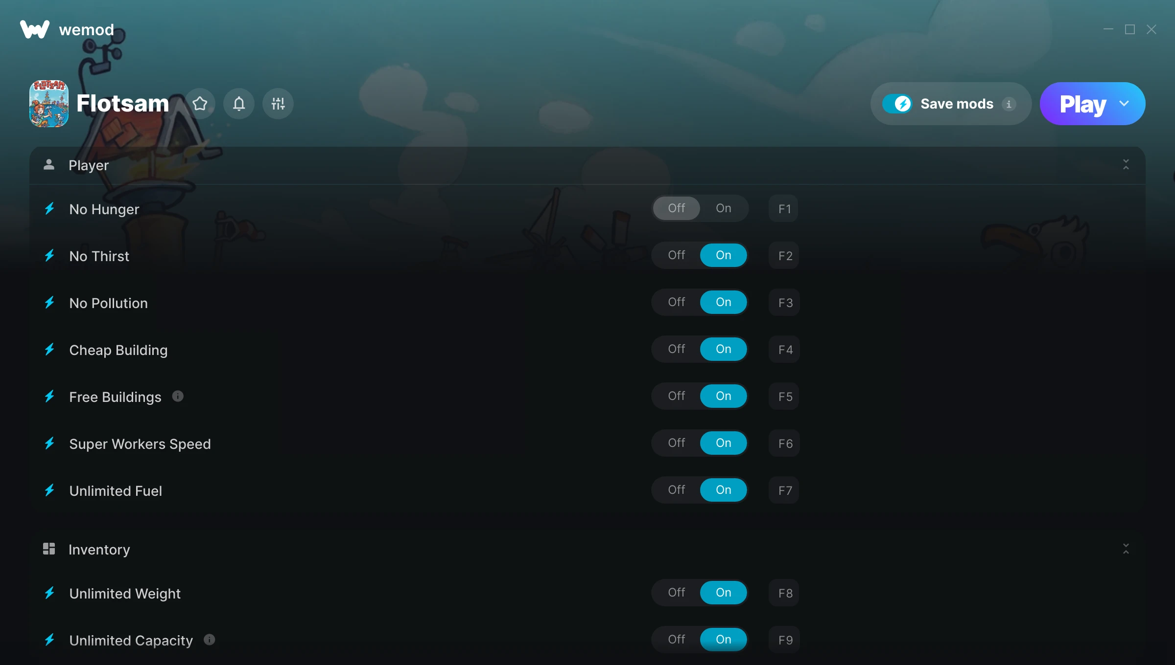 Flotsam Trainer screenshot