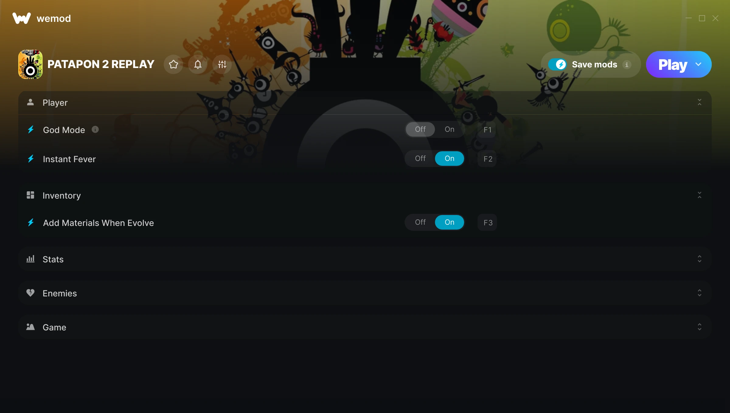PATAPON 2 REPLAY Trainer screenshot