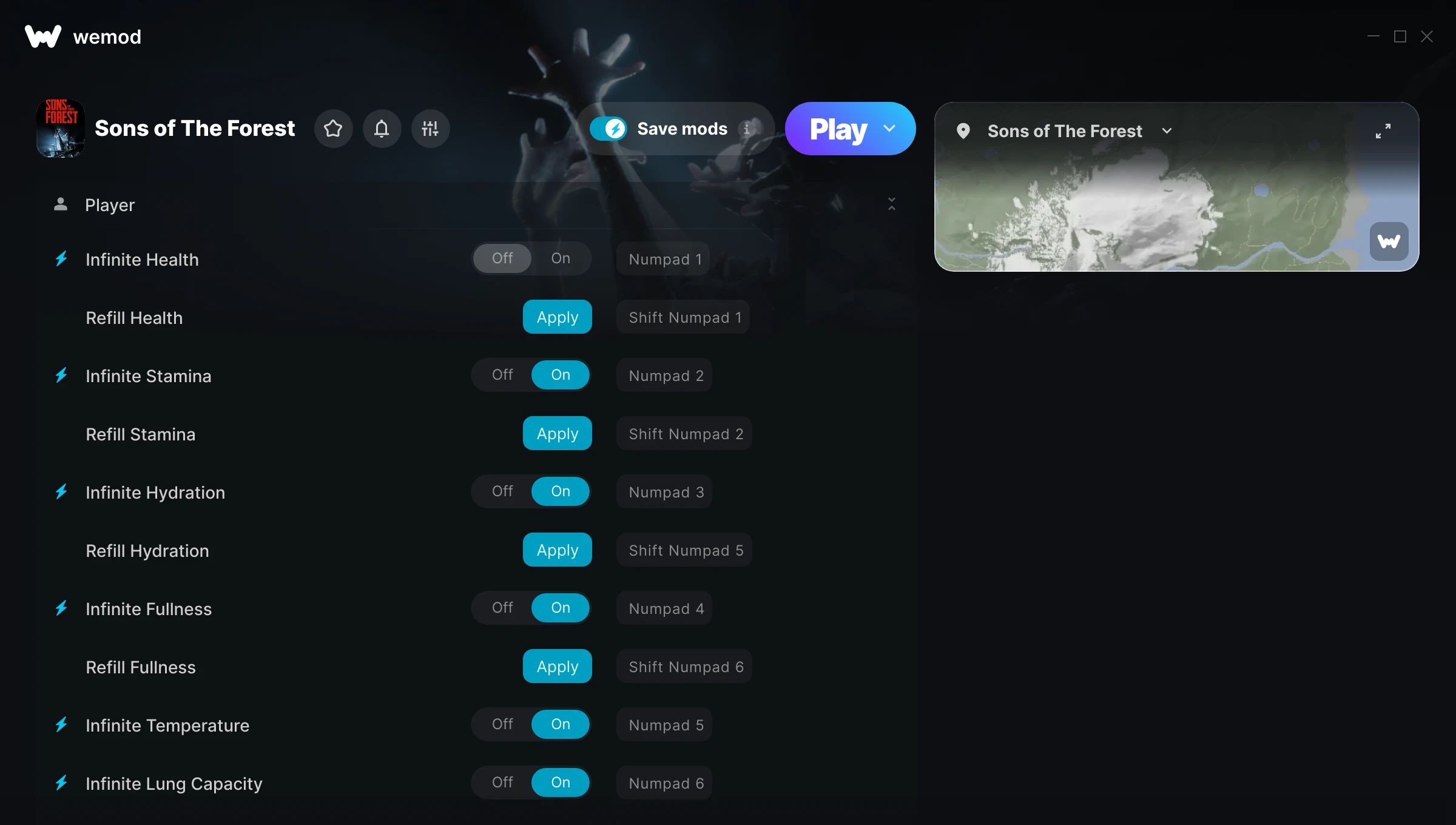 Sons of the Forest Trainer screenshot