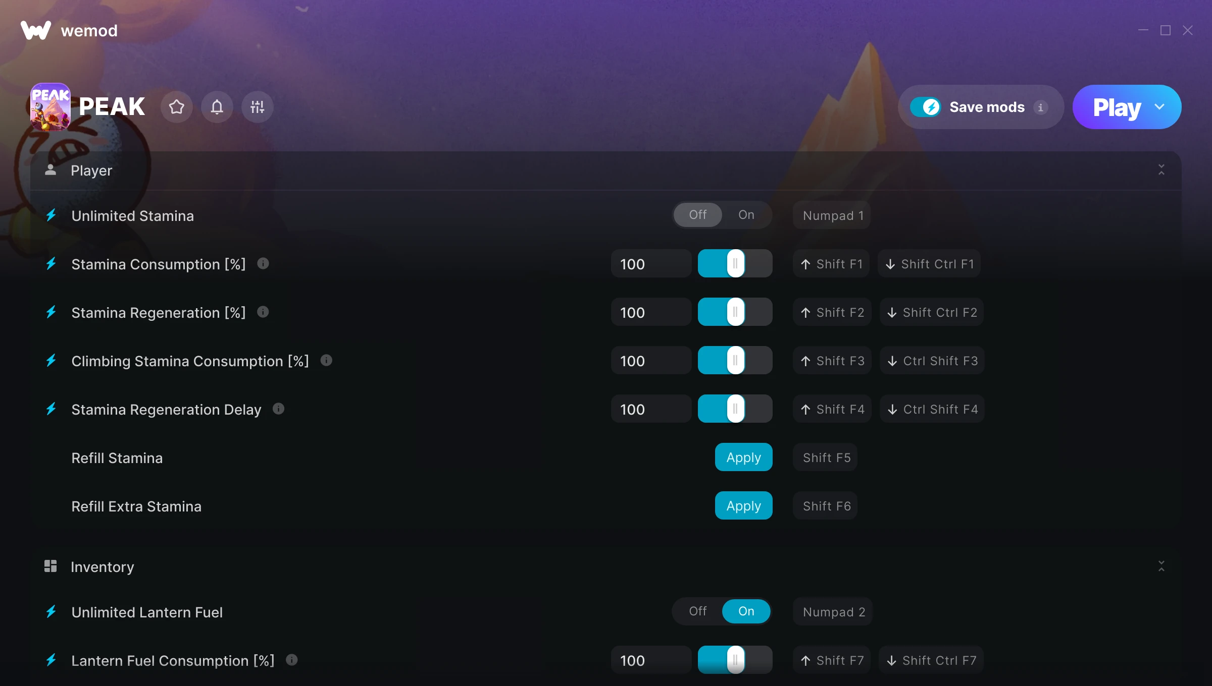 PEAK Trainer screenshot