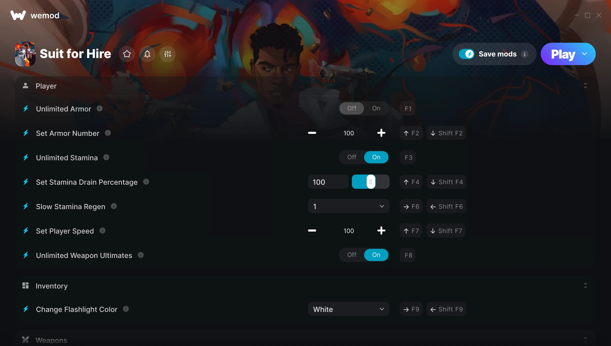 Suit for Hire Trainer screenshot