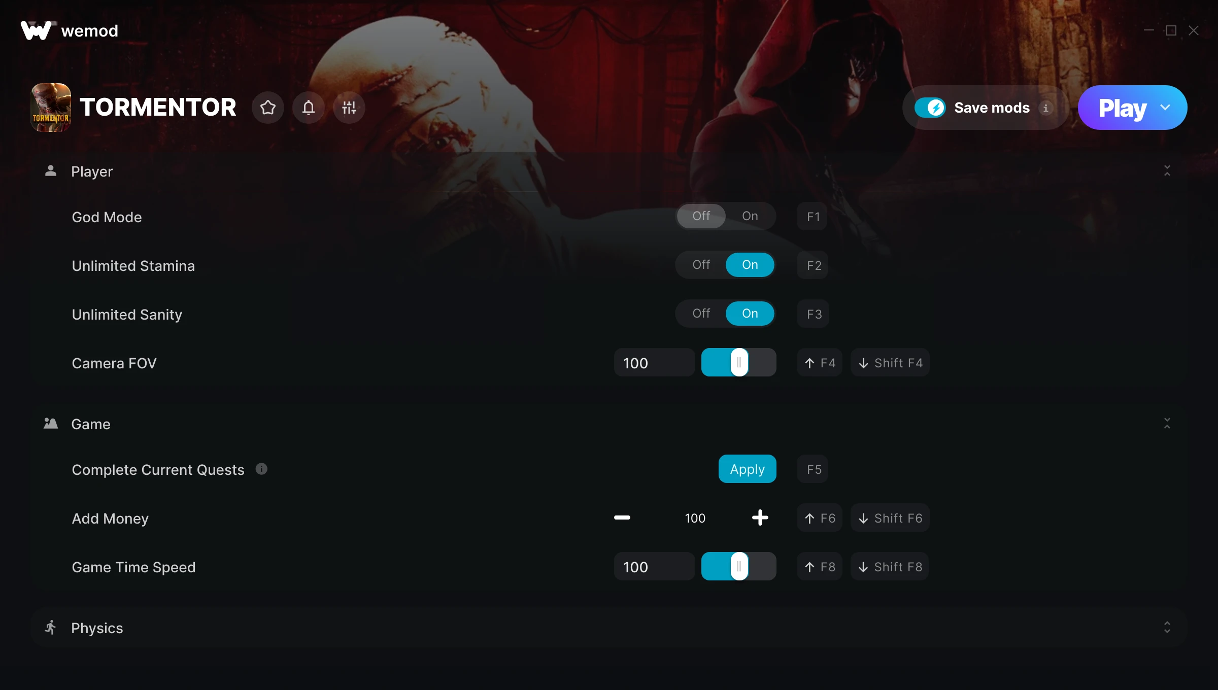 TORMENTOR Trainer screenshot