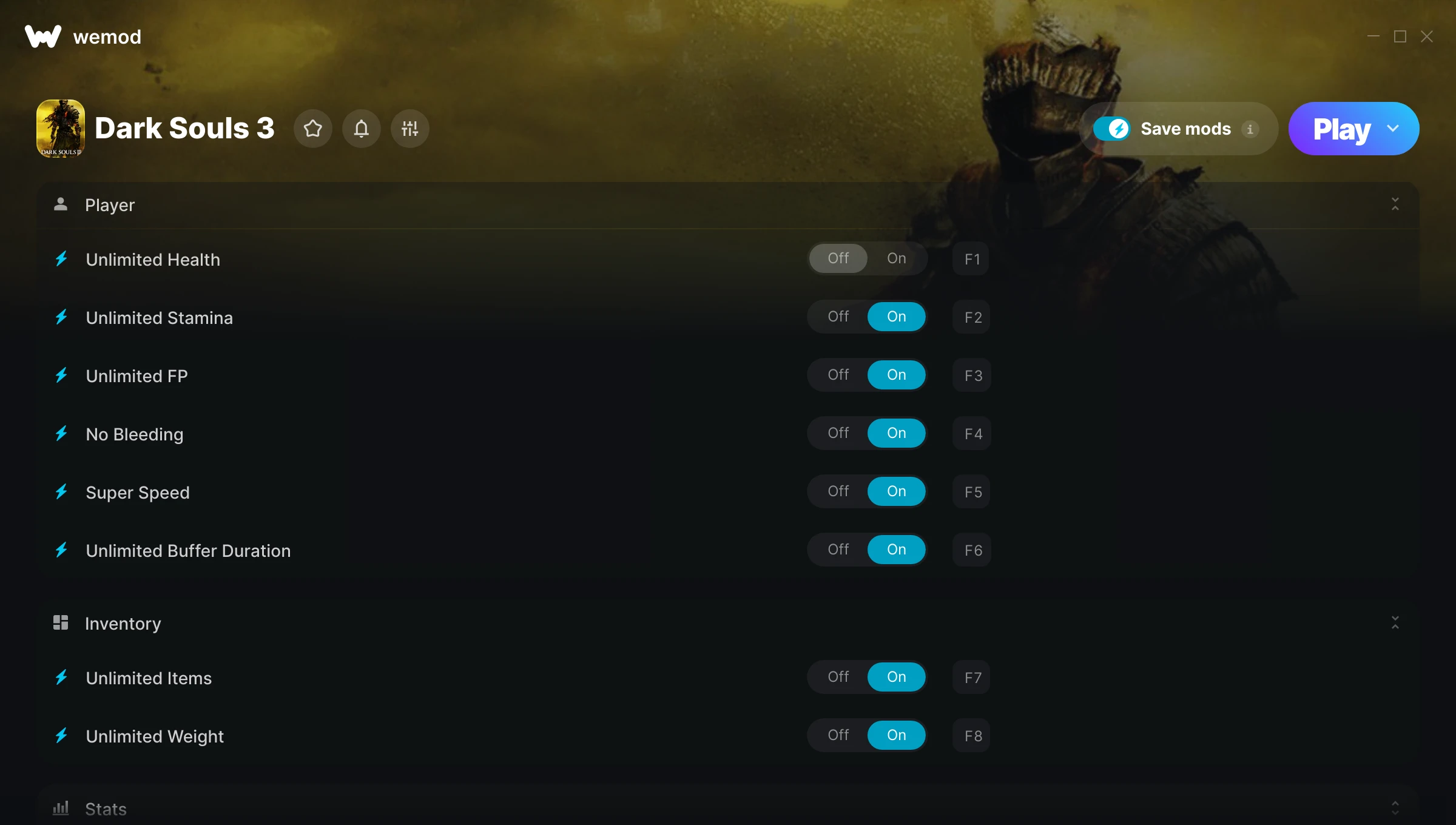 Dark Souls 3 Trainer screenshot
