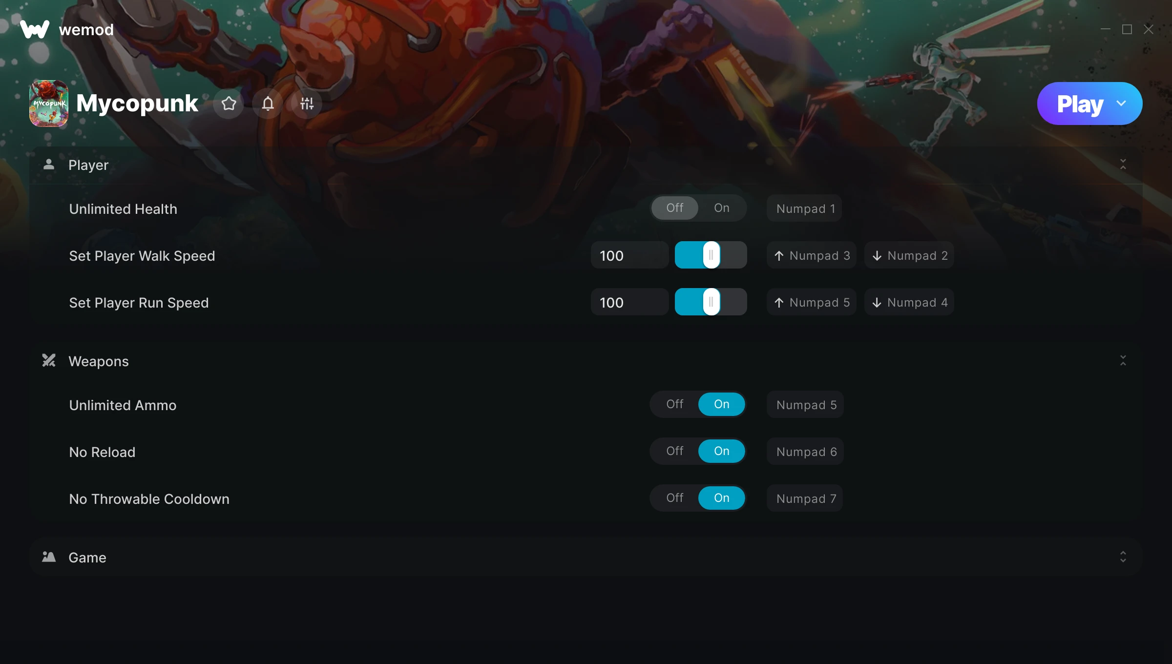 Mycopunk Trainer screenshot