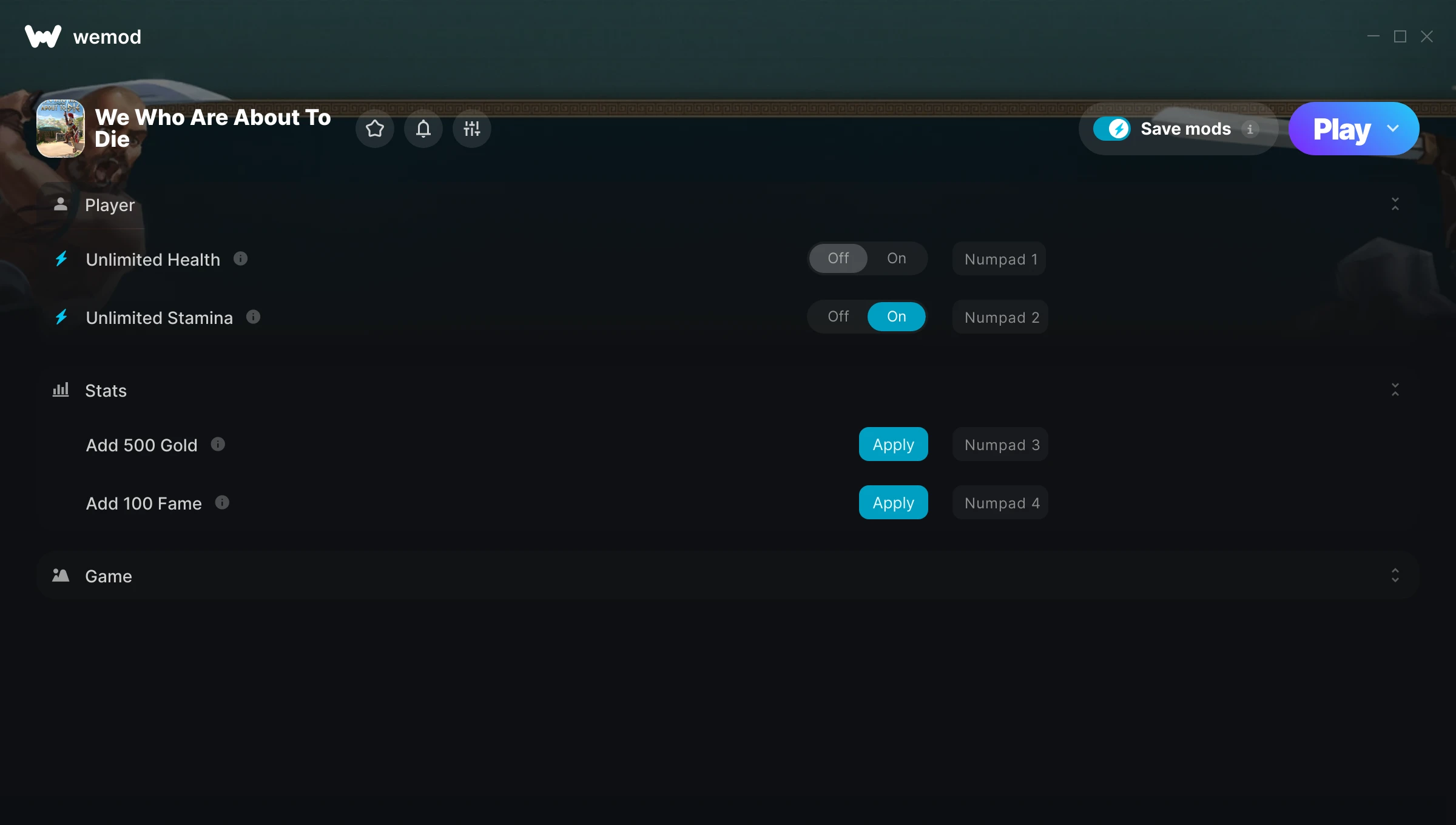 We Who Are About To Die Trainer screenshot