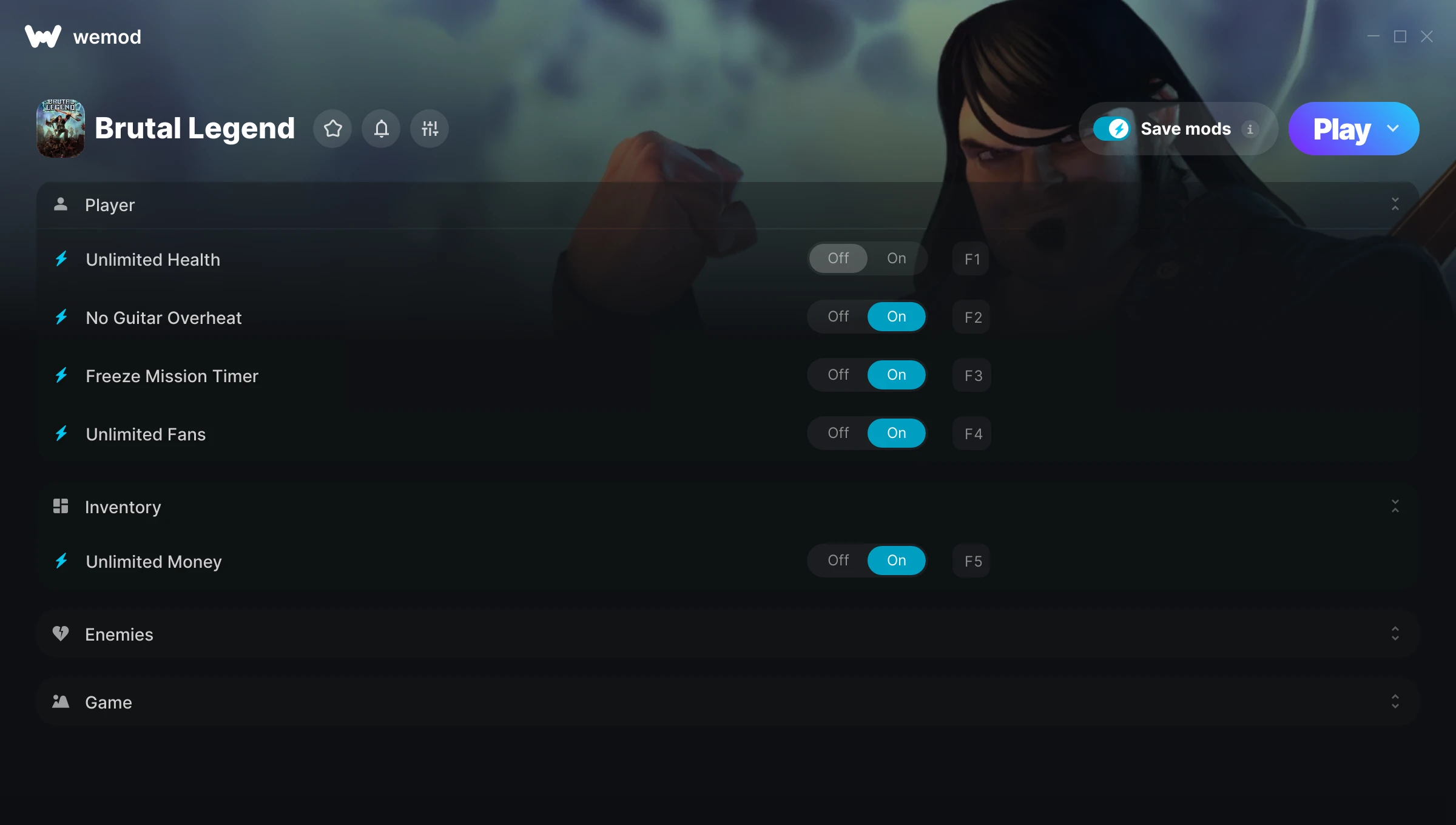 Brutal Legend Trainer screenshot