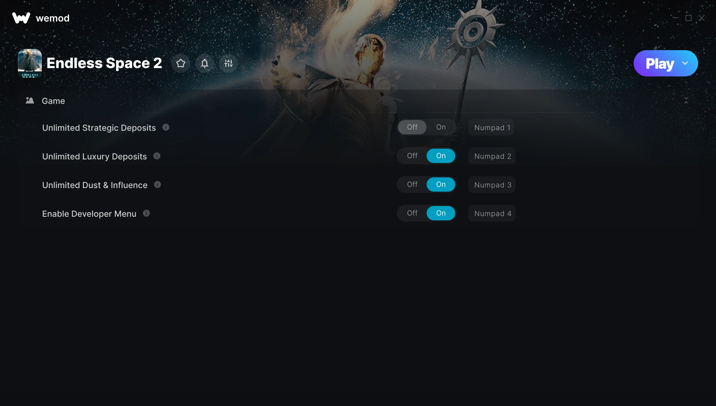 Endless Space 2 Trainer screenshot
