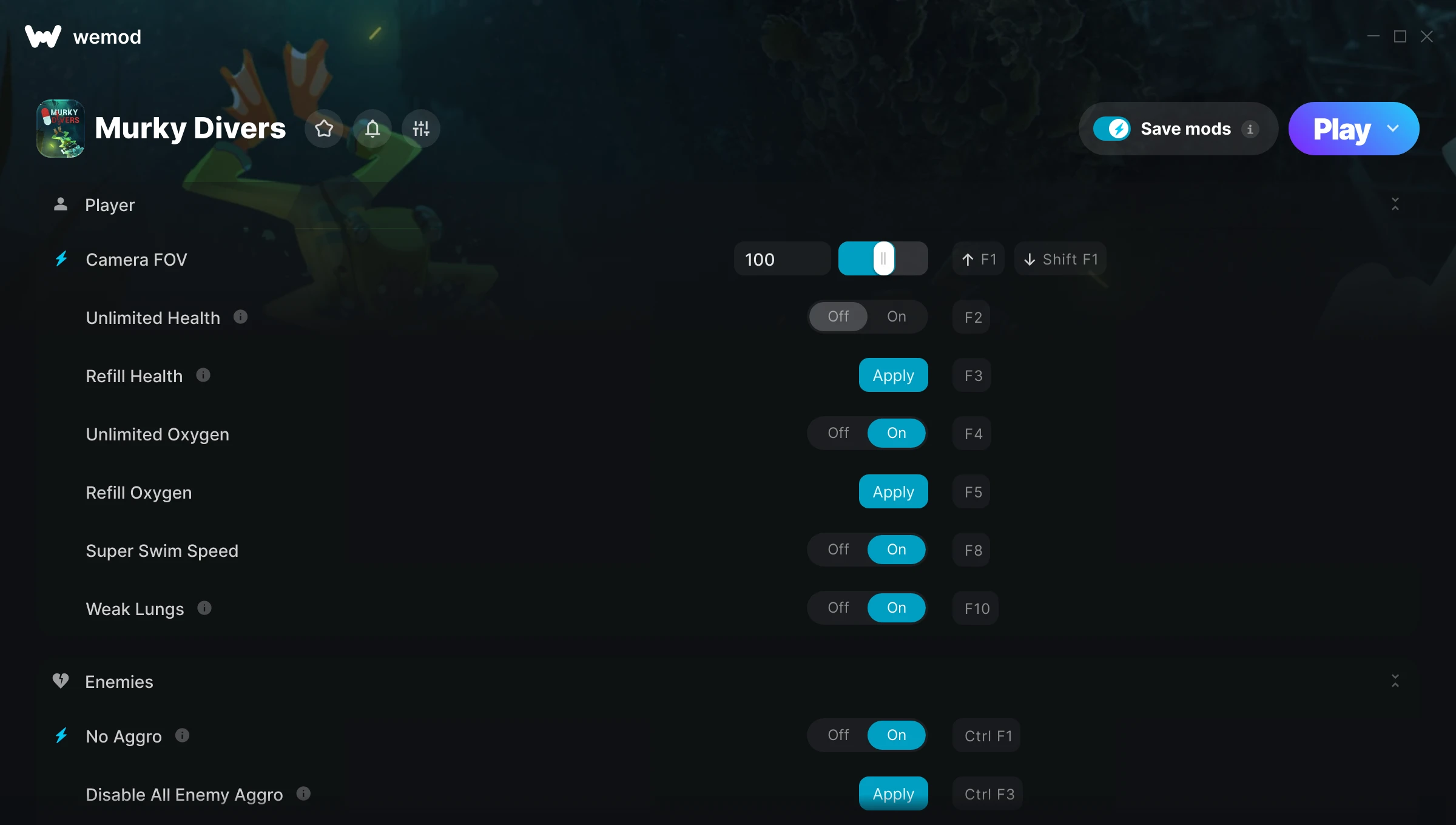 Murky Divers Trainer screenshot