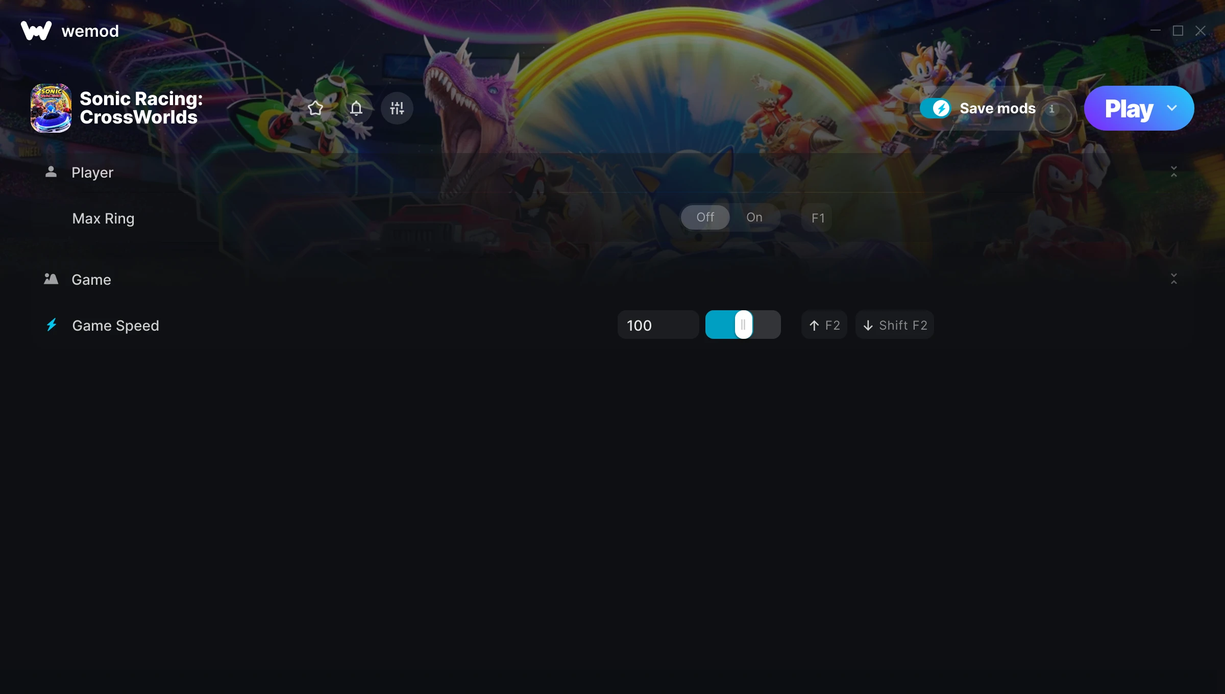Sonic Racing: CrossWorlds Trainer screenshot