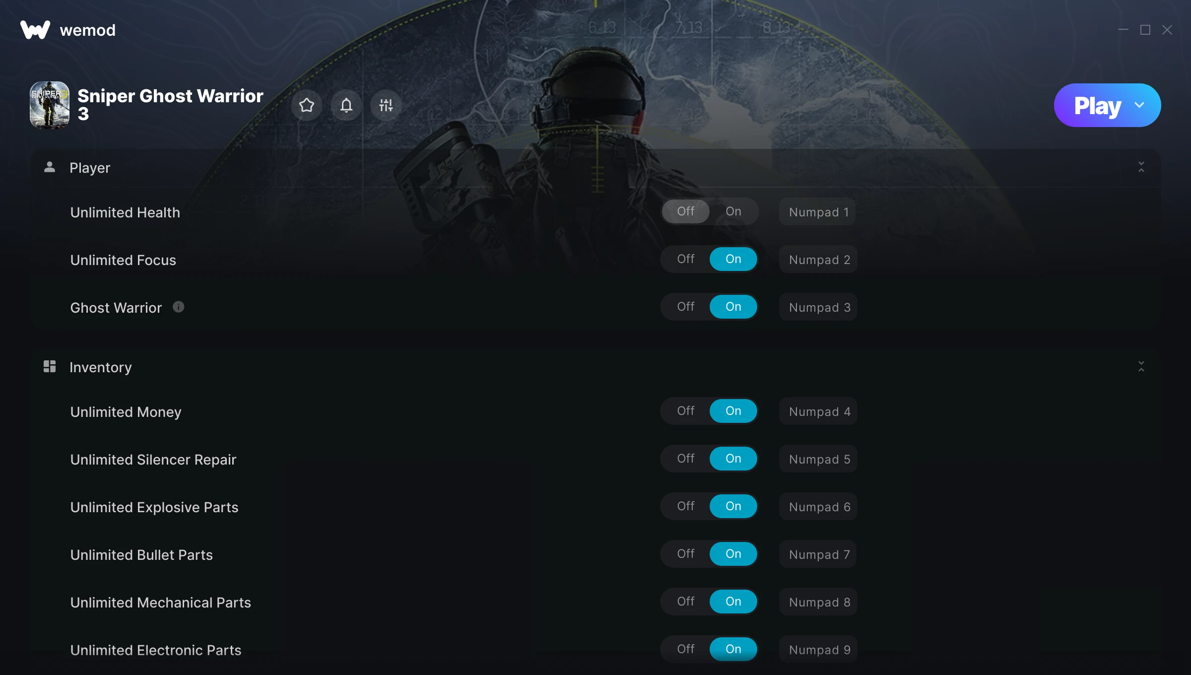 Sniper Ghost Warrior 3 Trainer screenshot