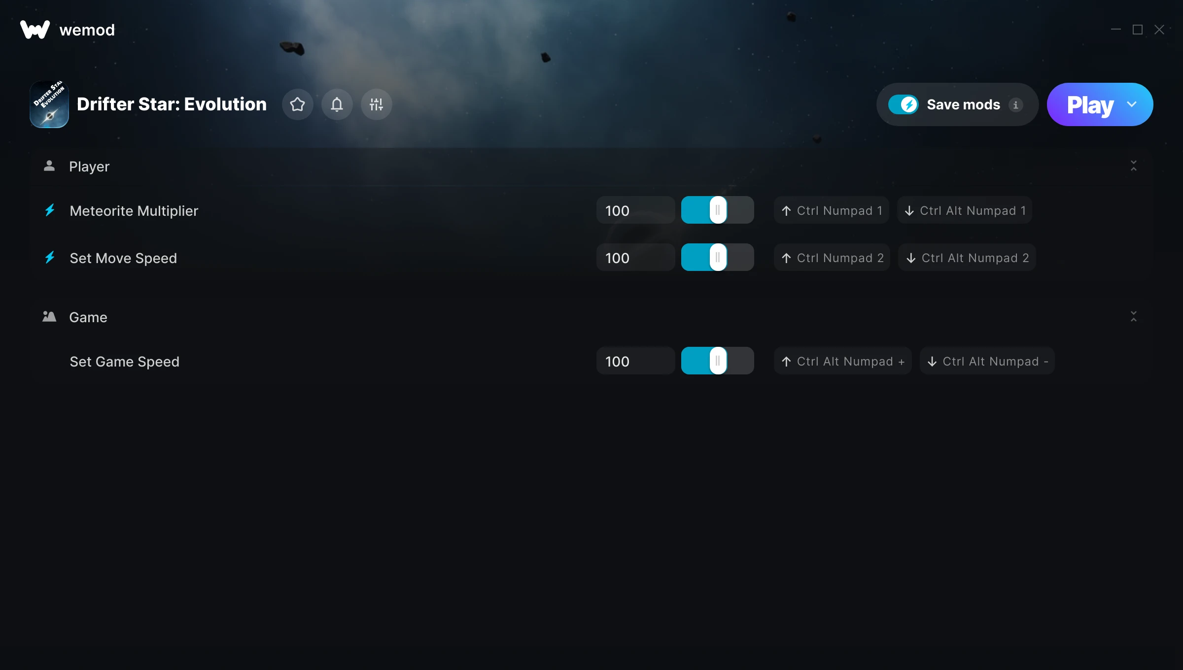 Drifter Star: Evolution Trainer screenshot