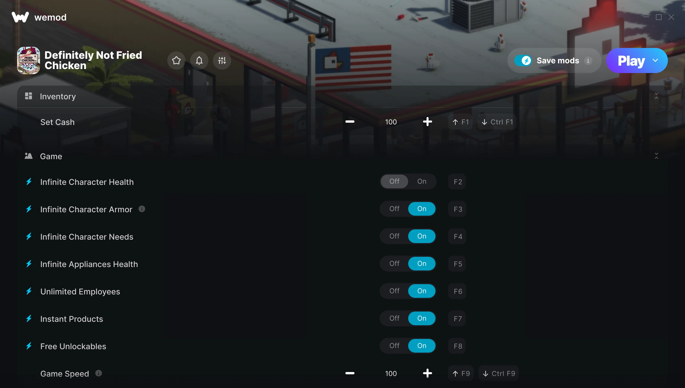 Definitely Not Fried Chicken Trainer screenshot