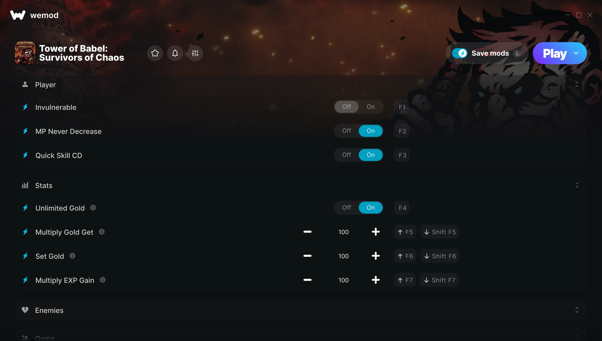 Tower of Babel: Survivors of Chaos Trainer screenshot