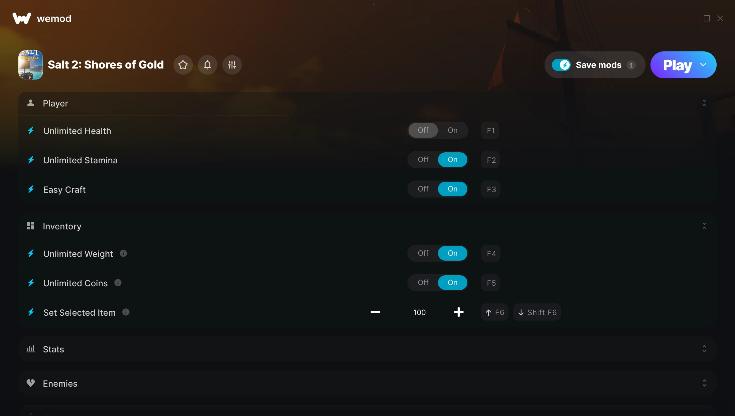 Salt 2: Shores of Gold Trainer screenshot