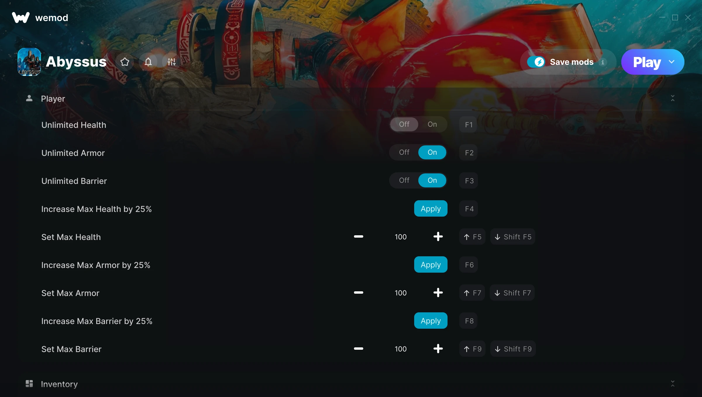 Abyssus Trainer screenshot