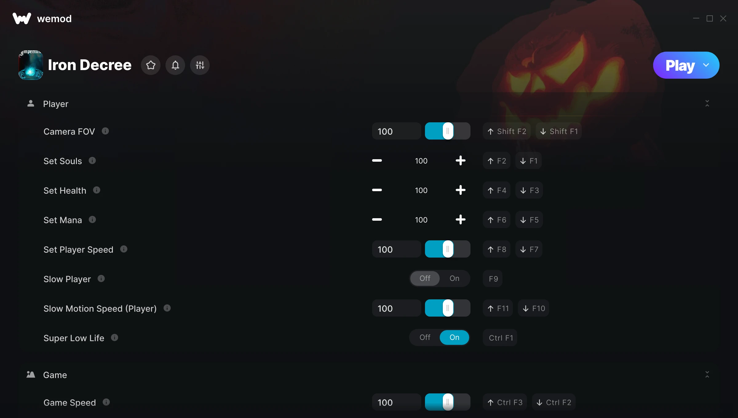 Iron Decree Trainer screenshot