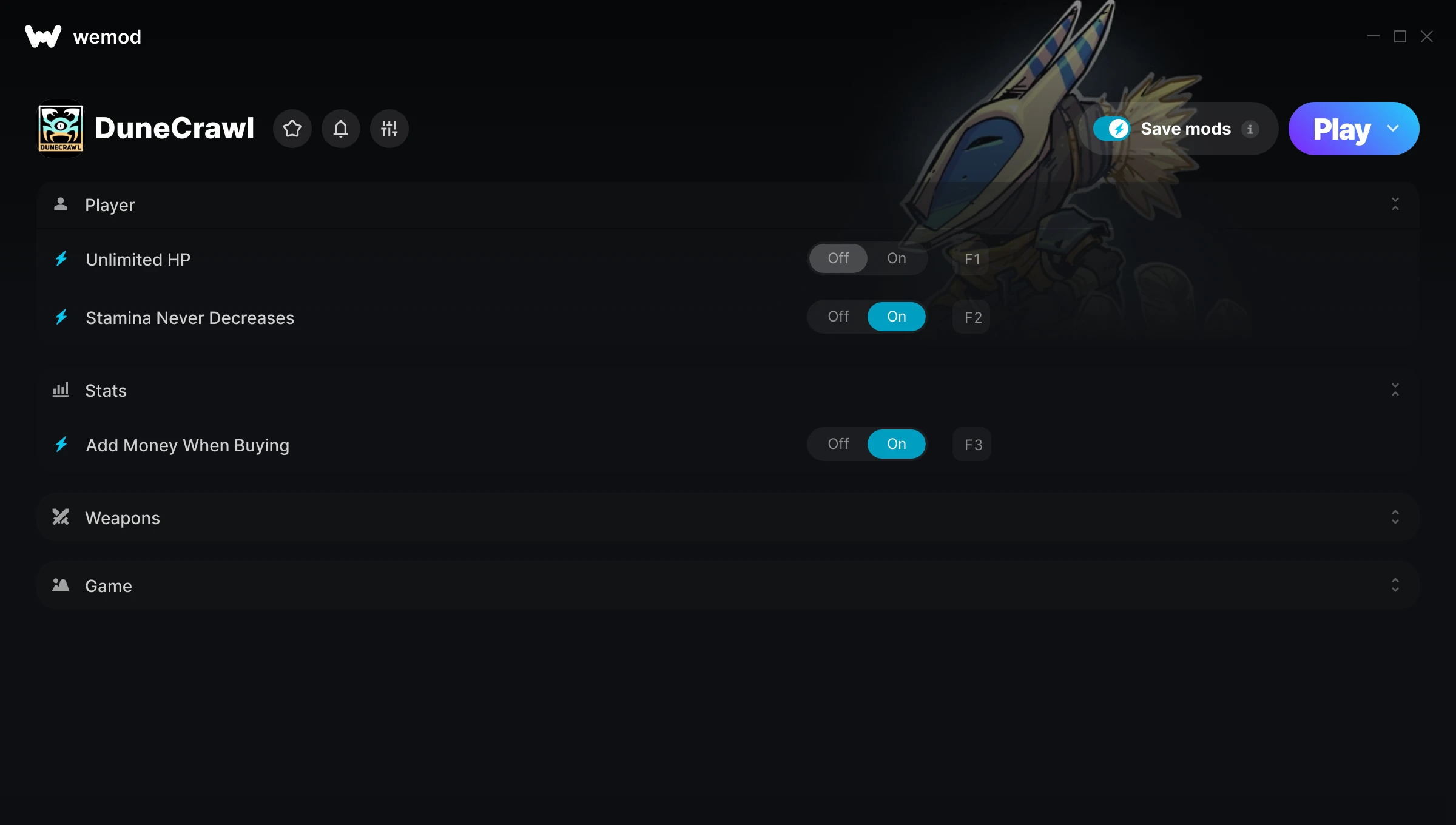 DuneCrawl Trainer screenshot