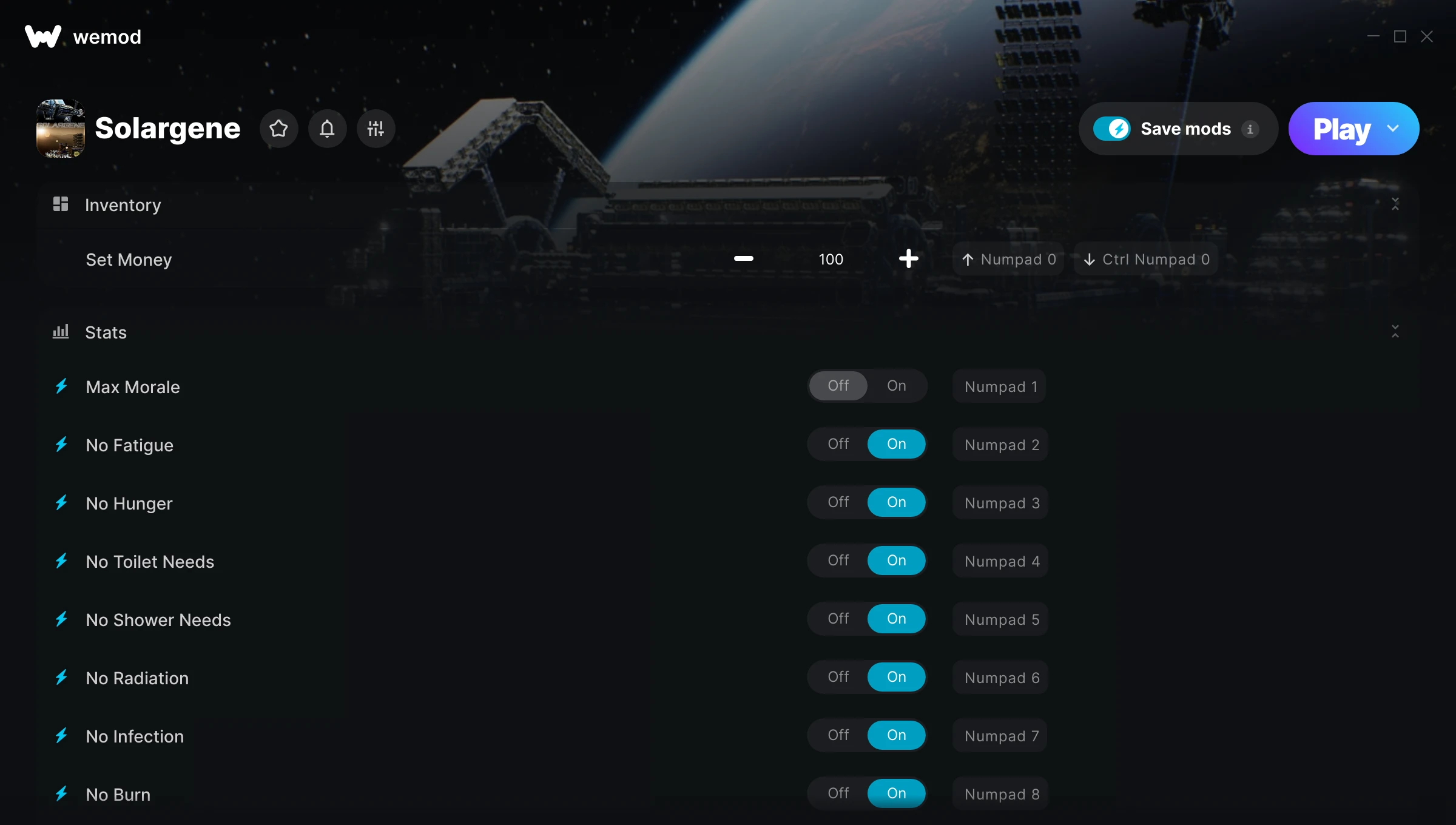 Solargene Trainer screenshot