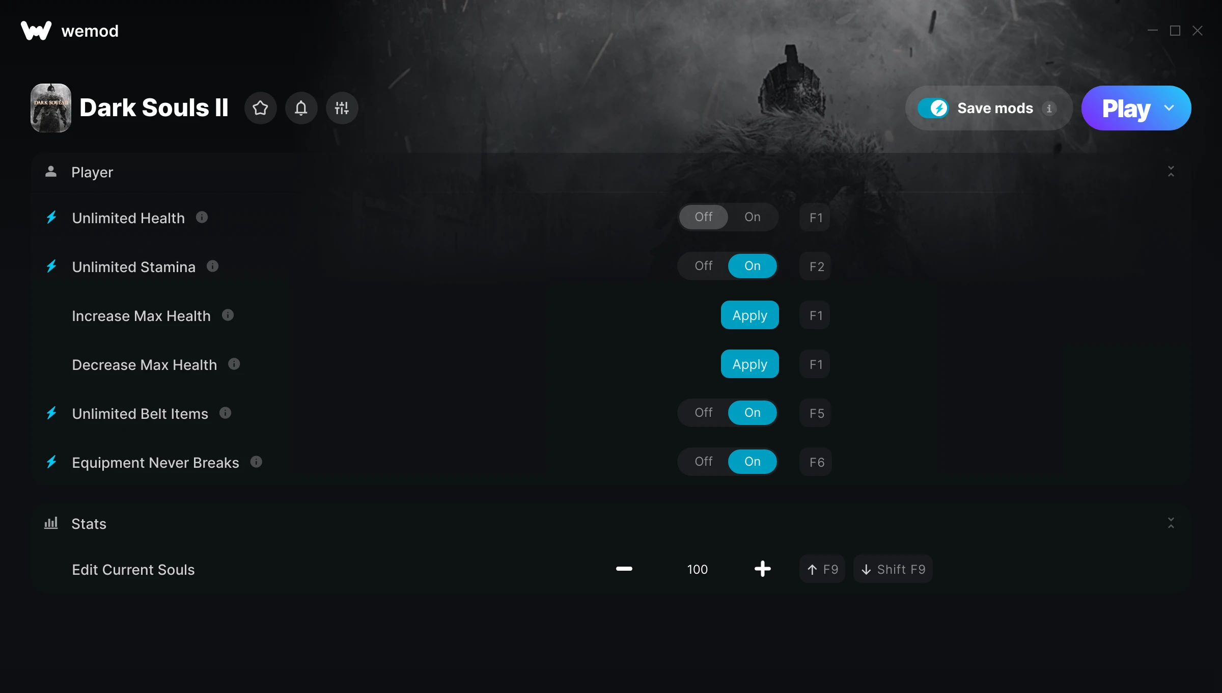 Dark Souls II Trainer screenshot