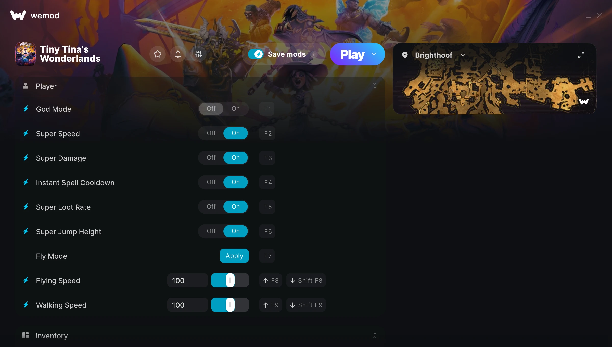 Tiny Tinas Wonderlands Trainer screenshot