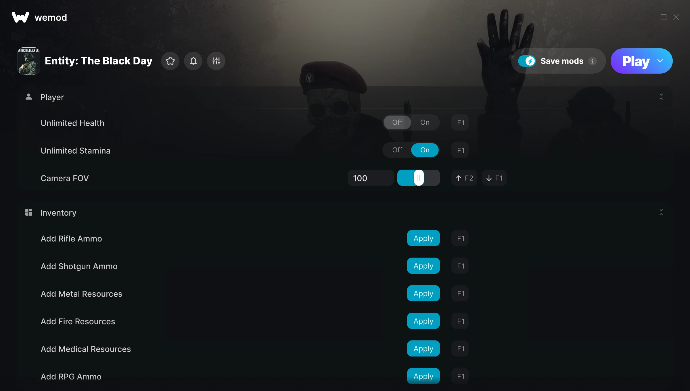 Entity: The Black Day Trainer screenshot