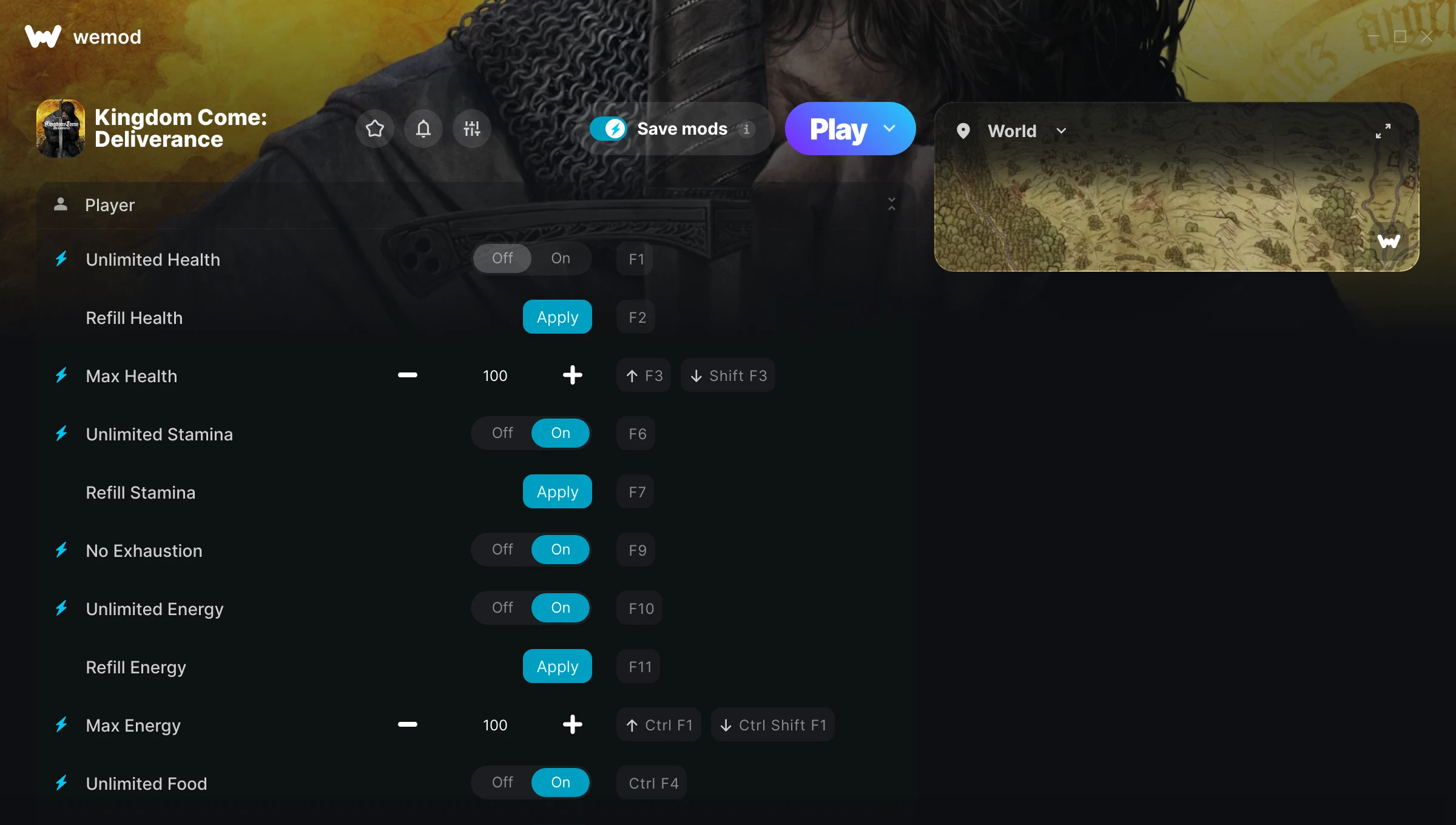 Kingdom Come Deliverance Trainer screenshot